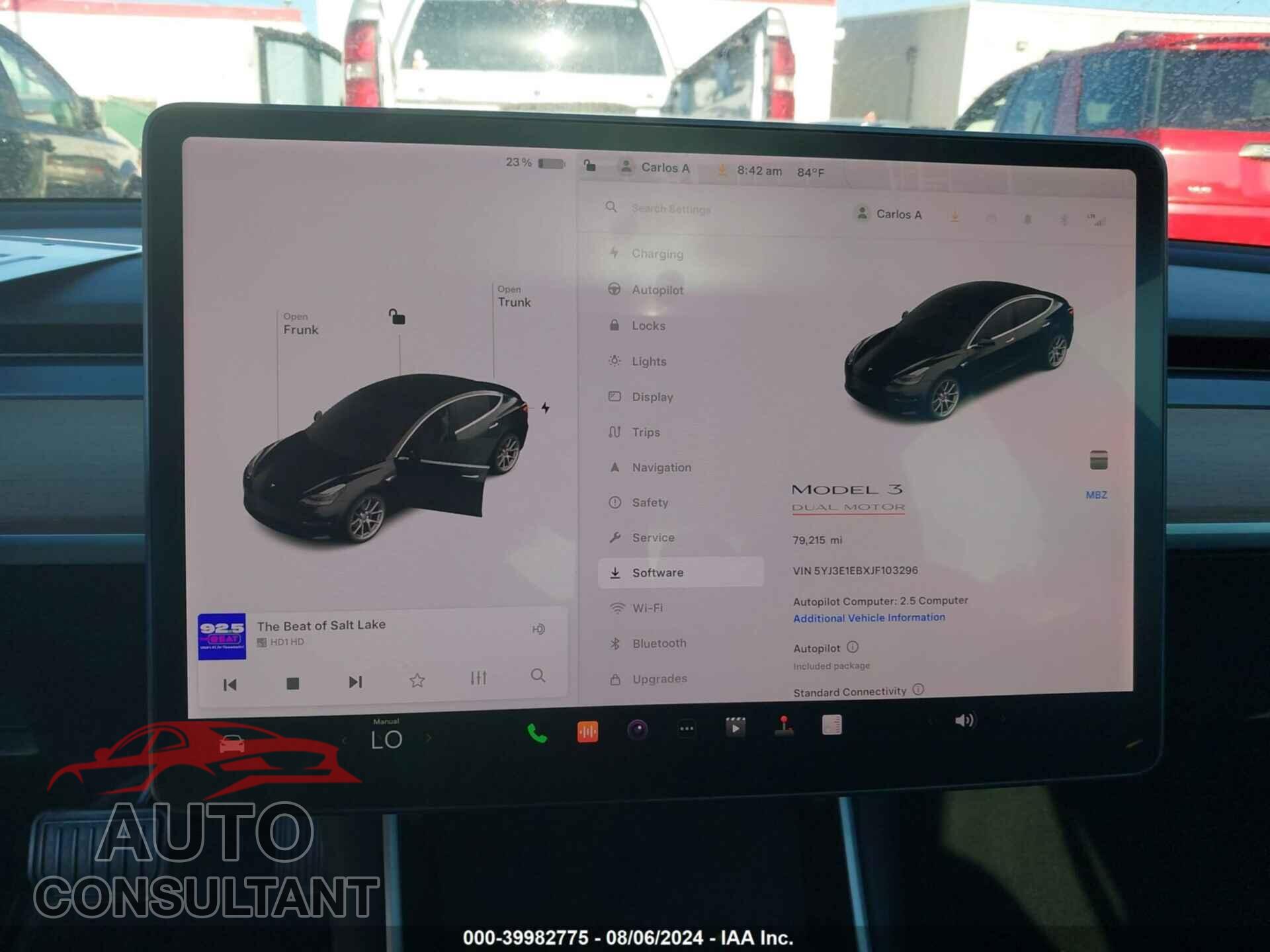 TESLA MODEL 3 2018 - 5YJ3E1EBXJF103296