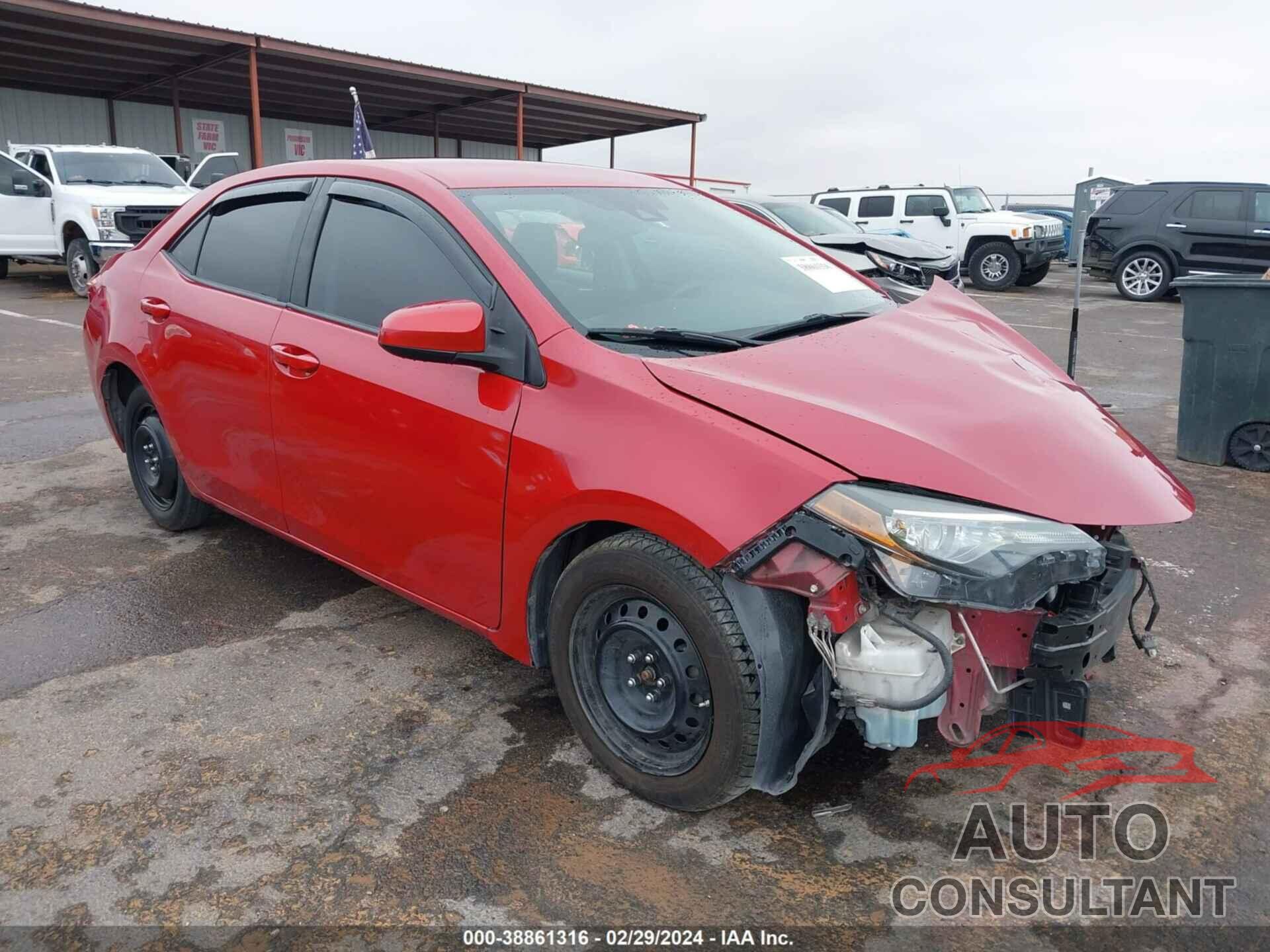 TOYOTA COROLLA 2017 - 2T1BURHE6HC934764