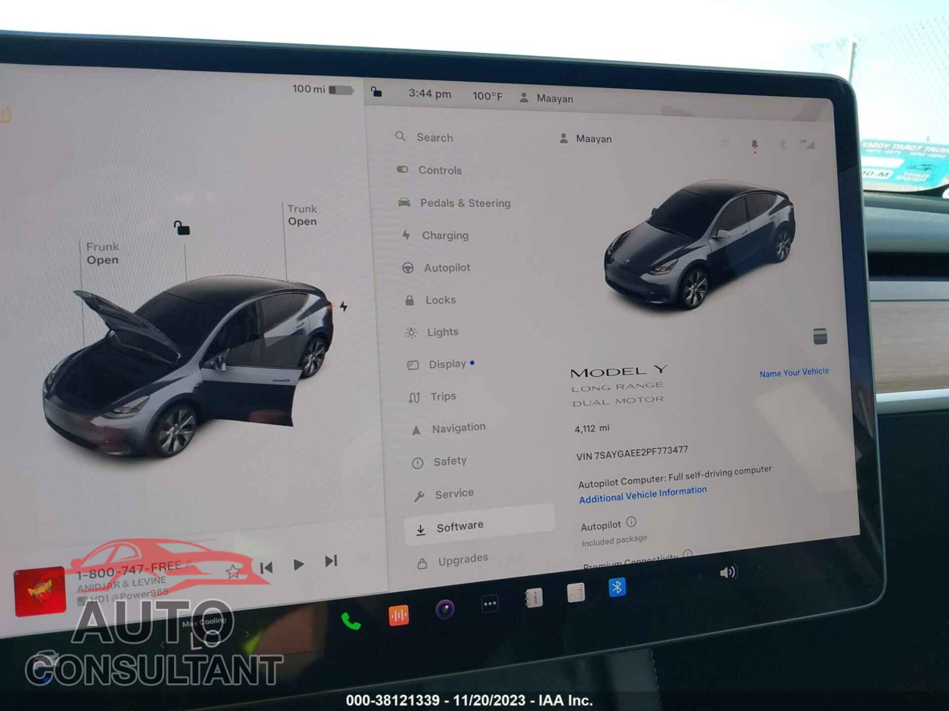 TESLA MODEL Y 2023 - 7SAYGAEE2PF773477