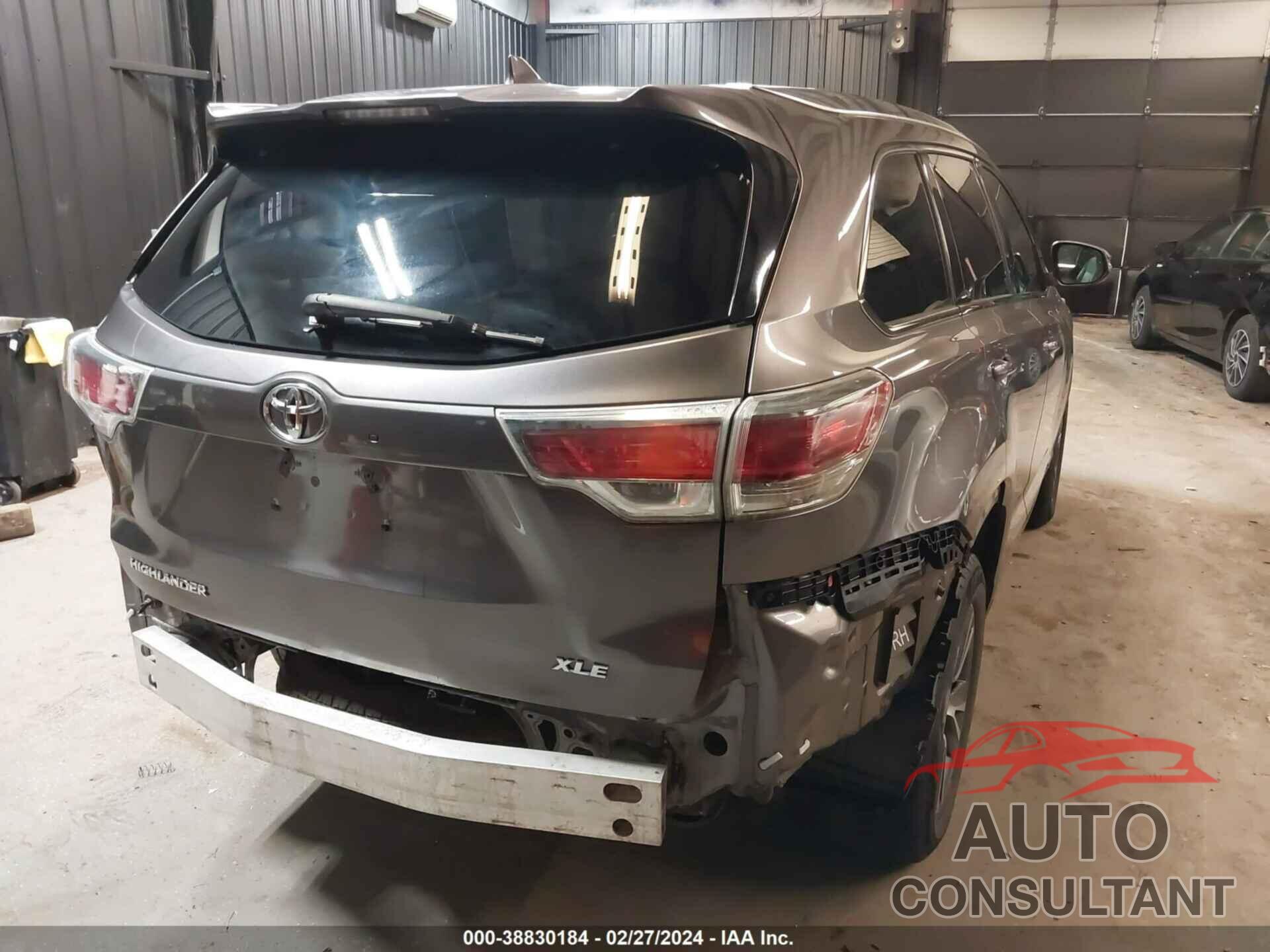 TOYOTA HIGHLANDER 2016 - 5TDKKRFH9GS500797