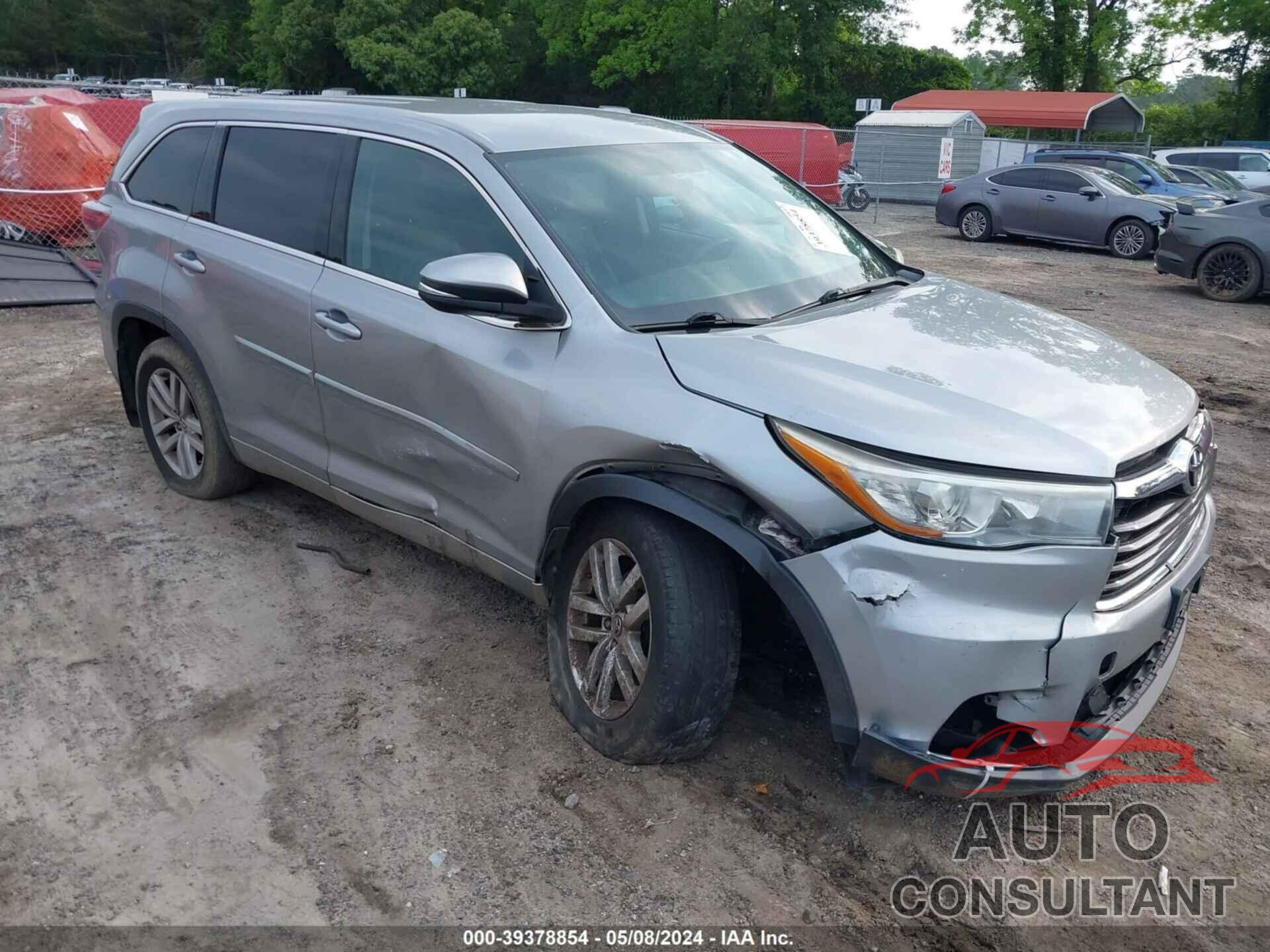 TOYOTA HIGHLANDER 2016 - 5TDBKRFH5GS268148