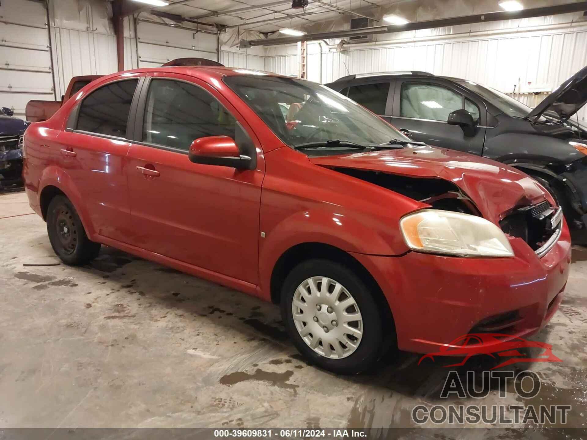 CHEVROLET AVEO 2009 - KL1TD56E79B399600