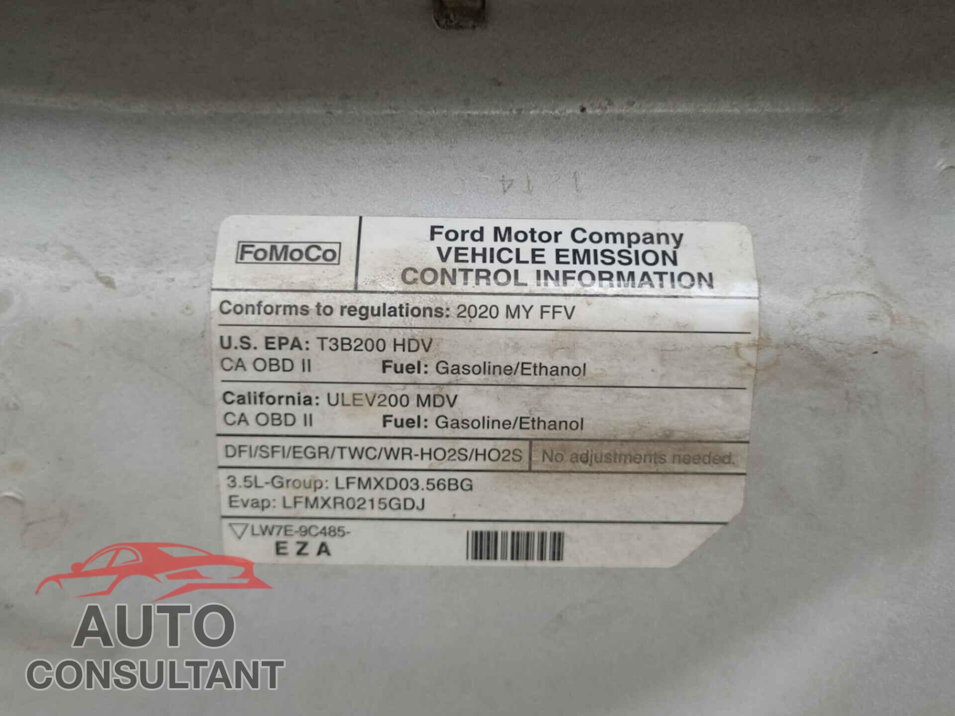 FORD TRANSIT 2020 - 1FBAX9C83LKB70324