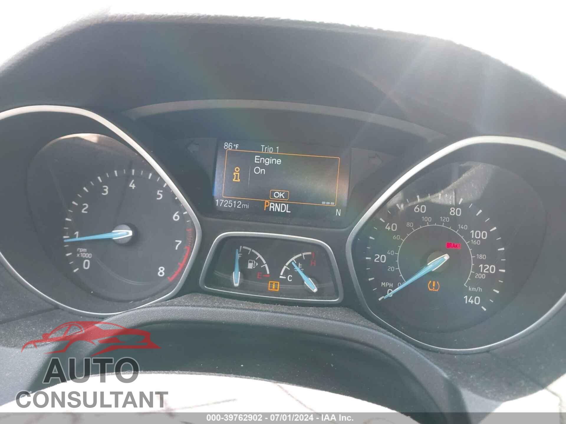 FORD FOCUS 2017 - 1FADP3F25HL240197
