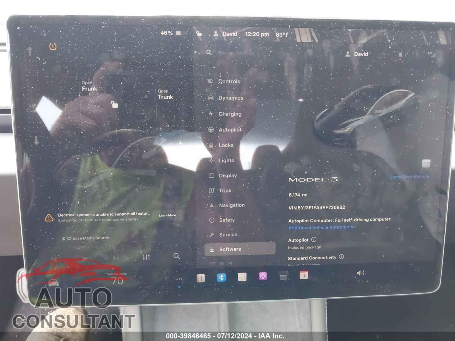 TESLA MODEL 3 2024 - 5YJ3E1EA4RF726982