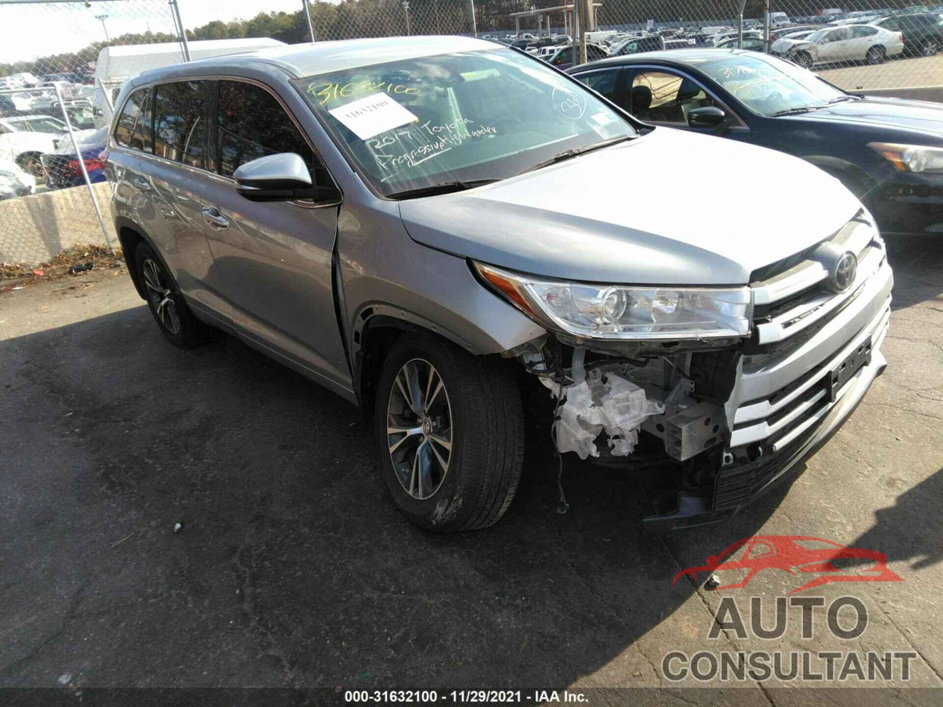 TOYOTA HIGHLANDER 2017 - 5TDBZRFH5HS418966