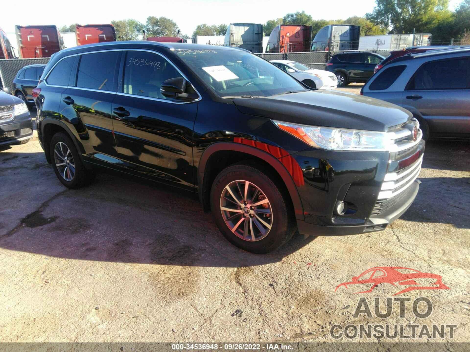 TOYOTA HIGHLANDER 2017 - 5TDJZRFH3HS394243