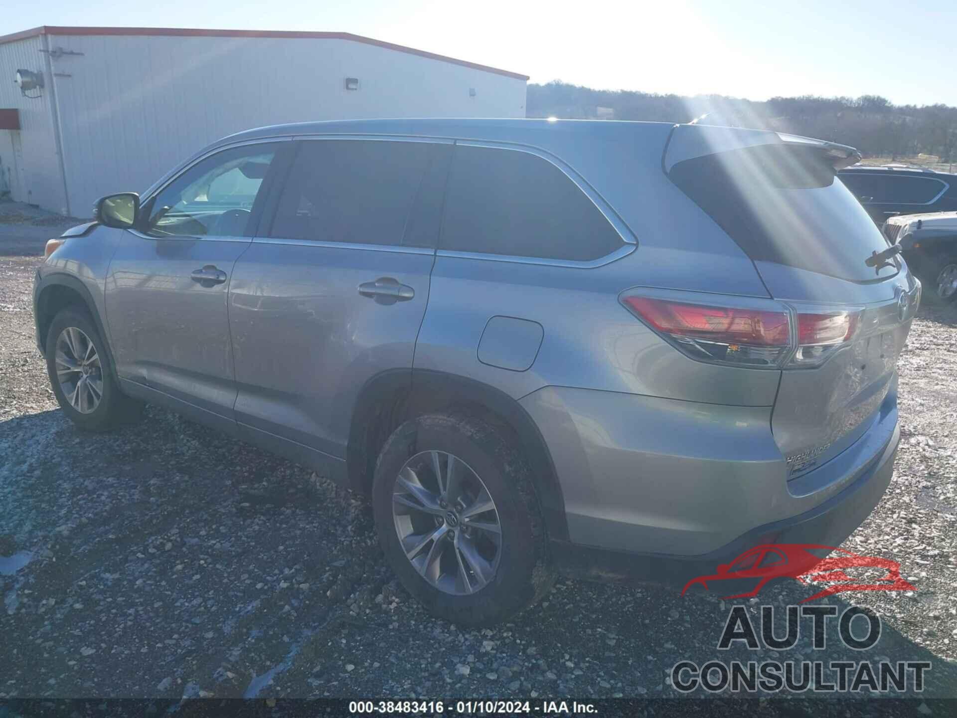 TOYOTA HIGHLANDER 2016 - 5TDZKRFH0GS148062