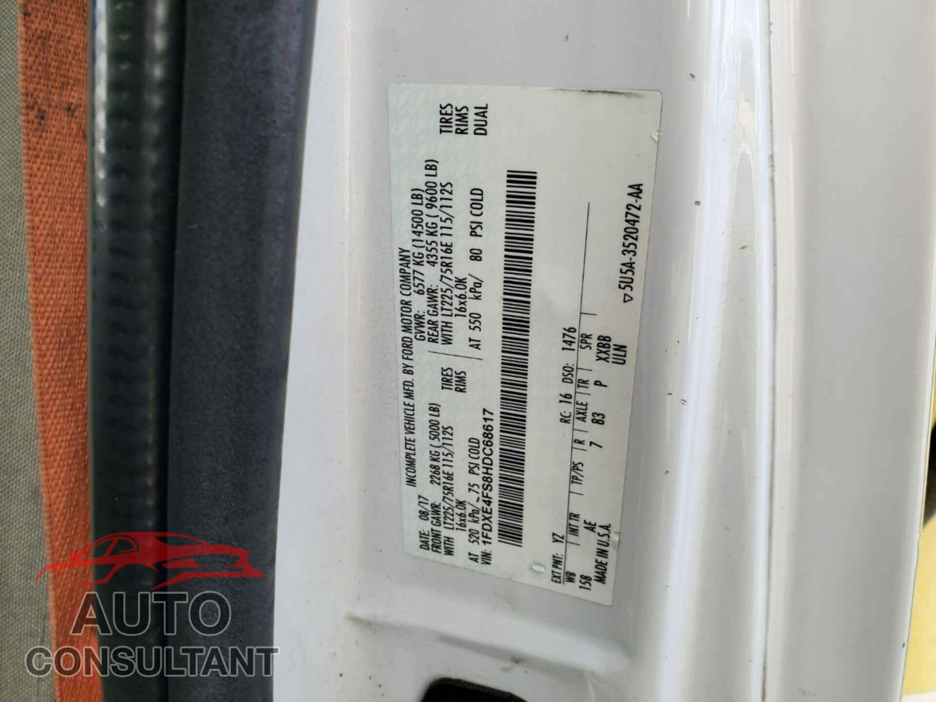 FORD ECONOLINE 2017 - 1FDXE4FS8HDC68617