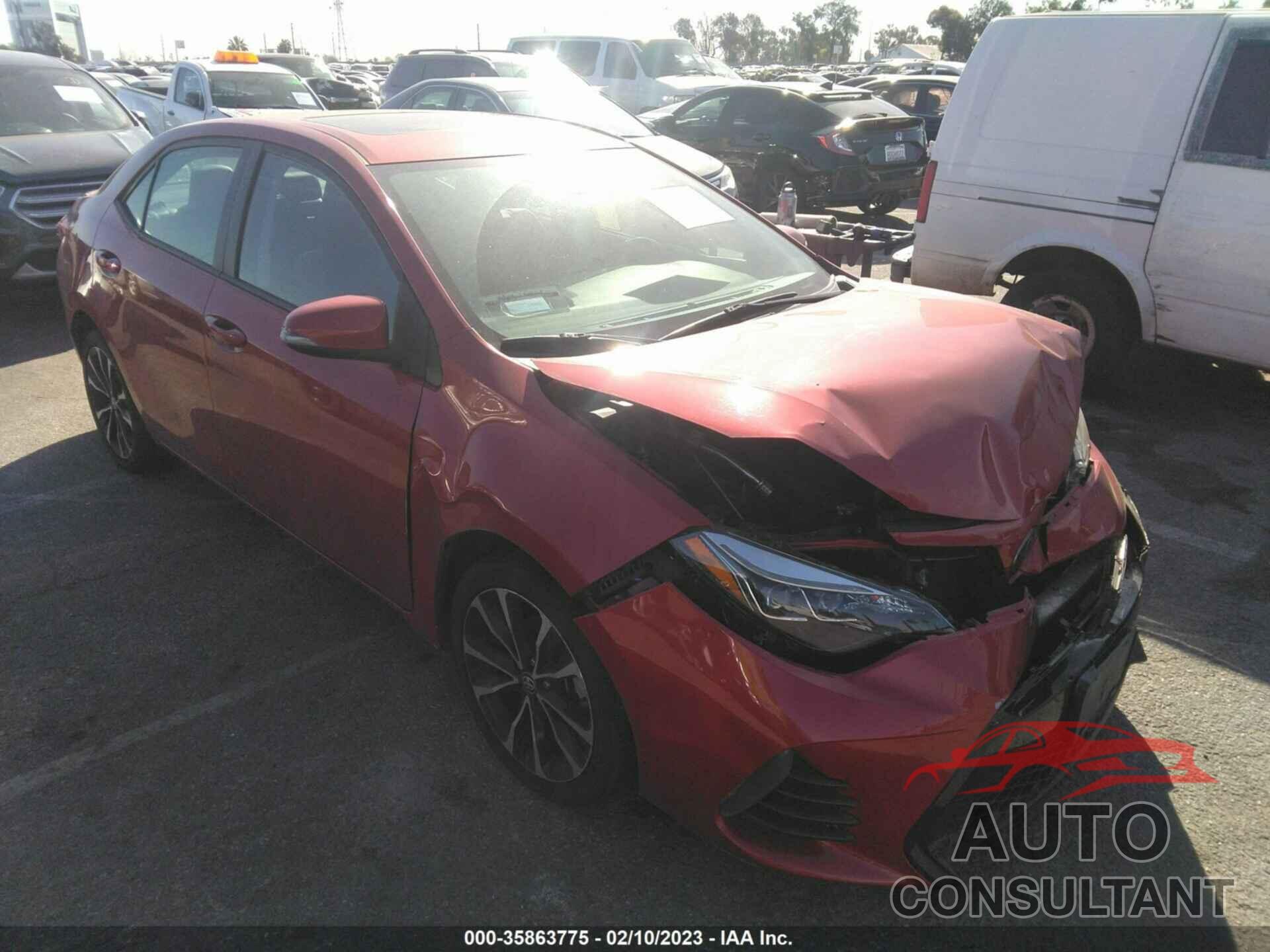 TOYOTA COROLLA 2019 - 5YFBURHE7KP891415