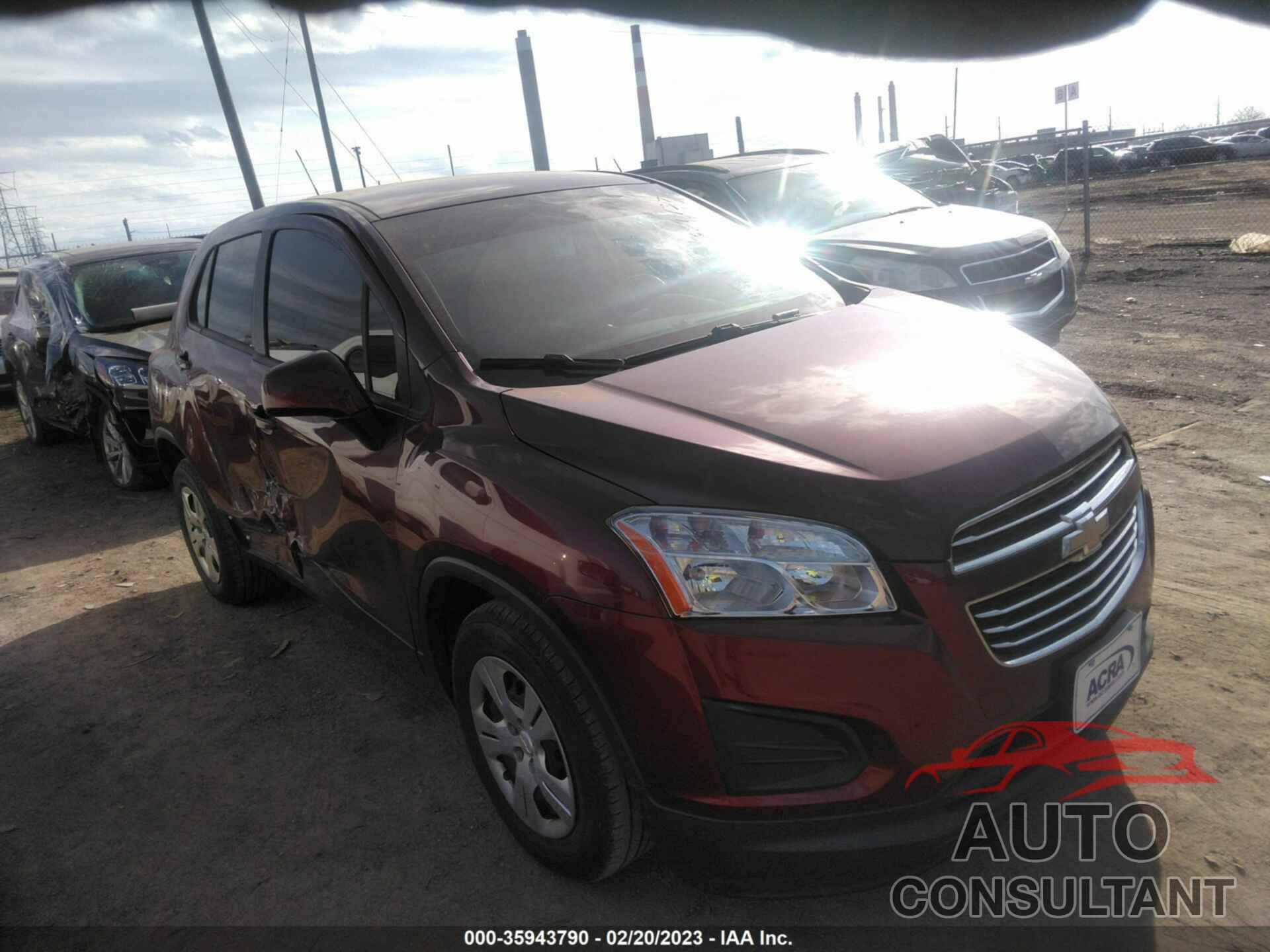 CHEVROLET TRAX 2016 - 3GNCJKSB4GL273225