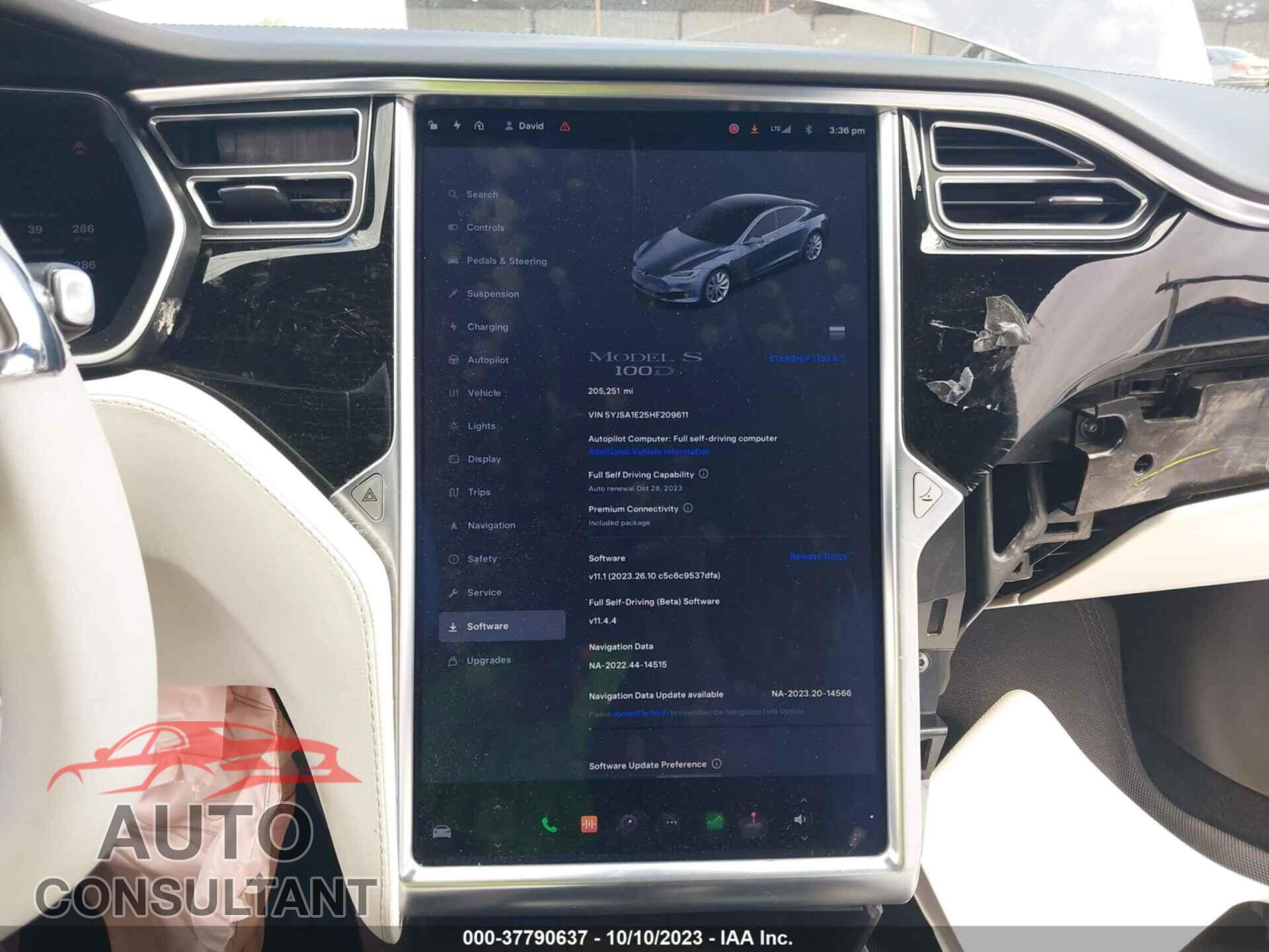 TESLA MODEL S 2017 - 5YJSA1E25HF209611