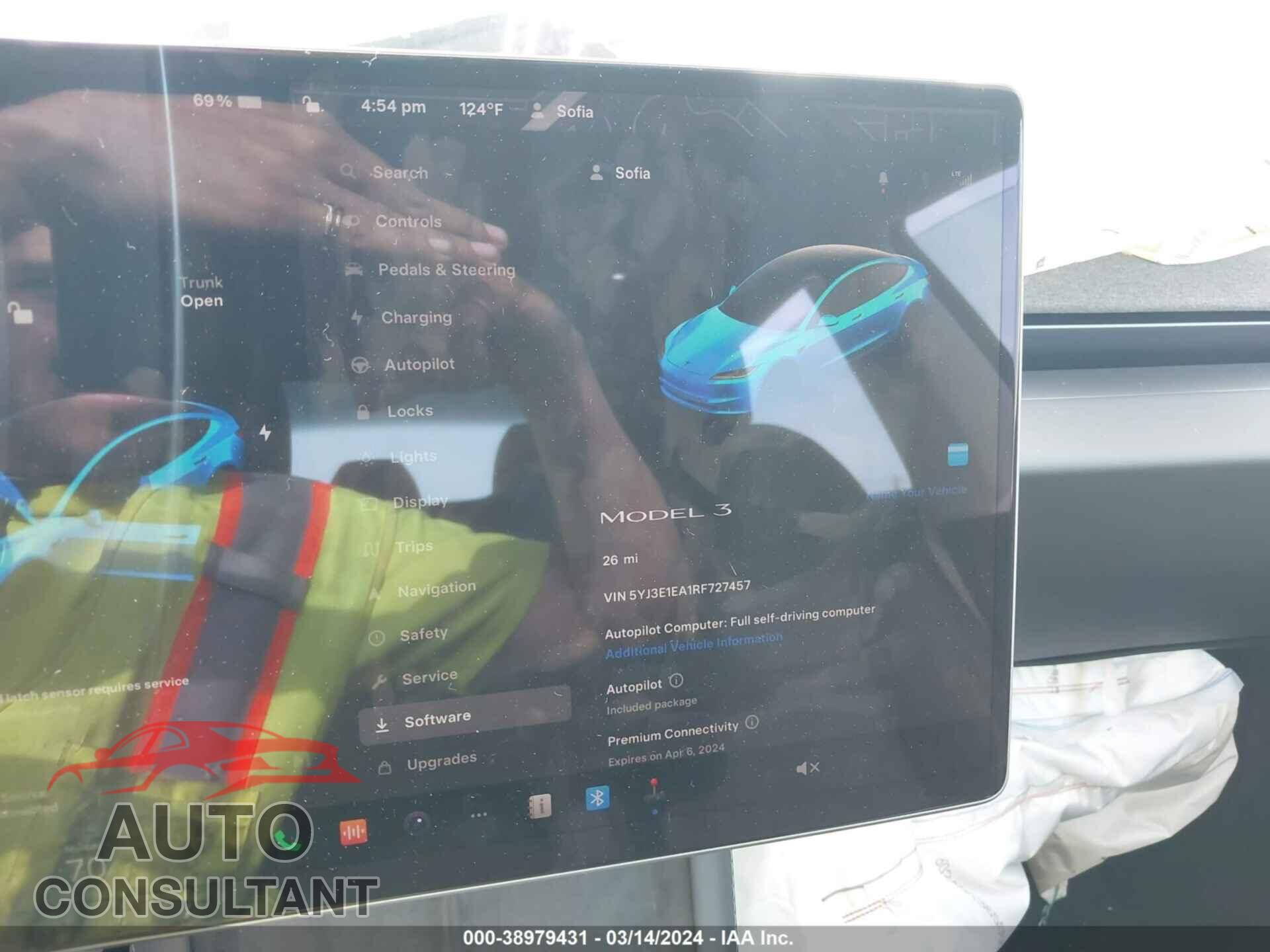 TESLA MODEL 3 2024 - 5YJ3E1EA1RF727457