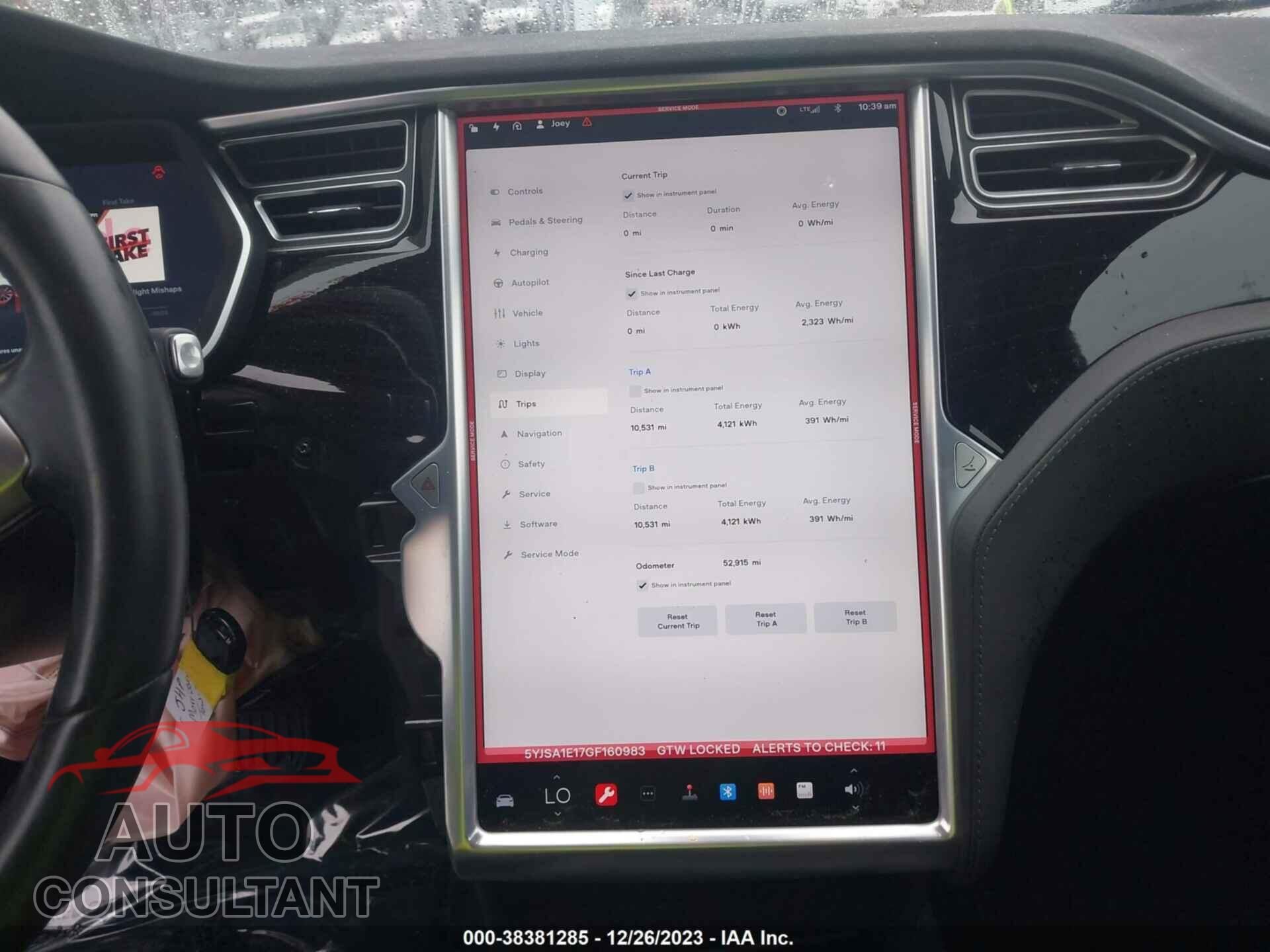TESLA MODEL S 2016 - 5YJSA1E17GF160983