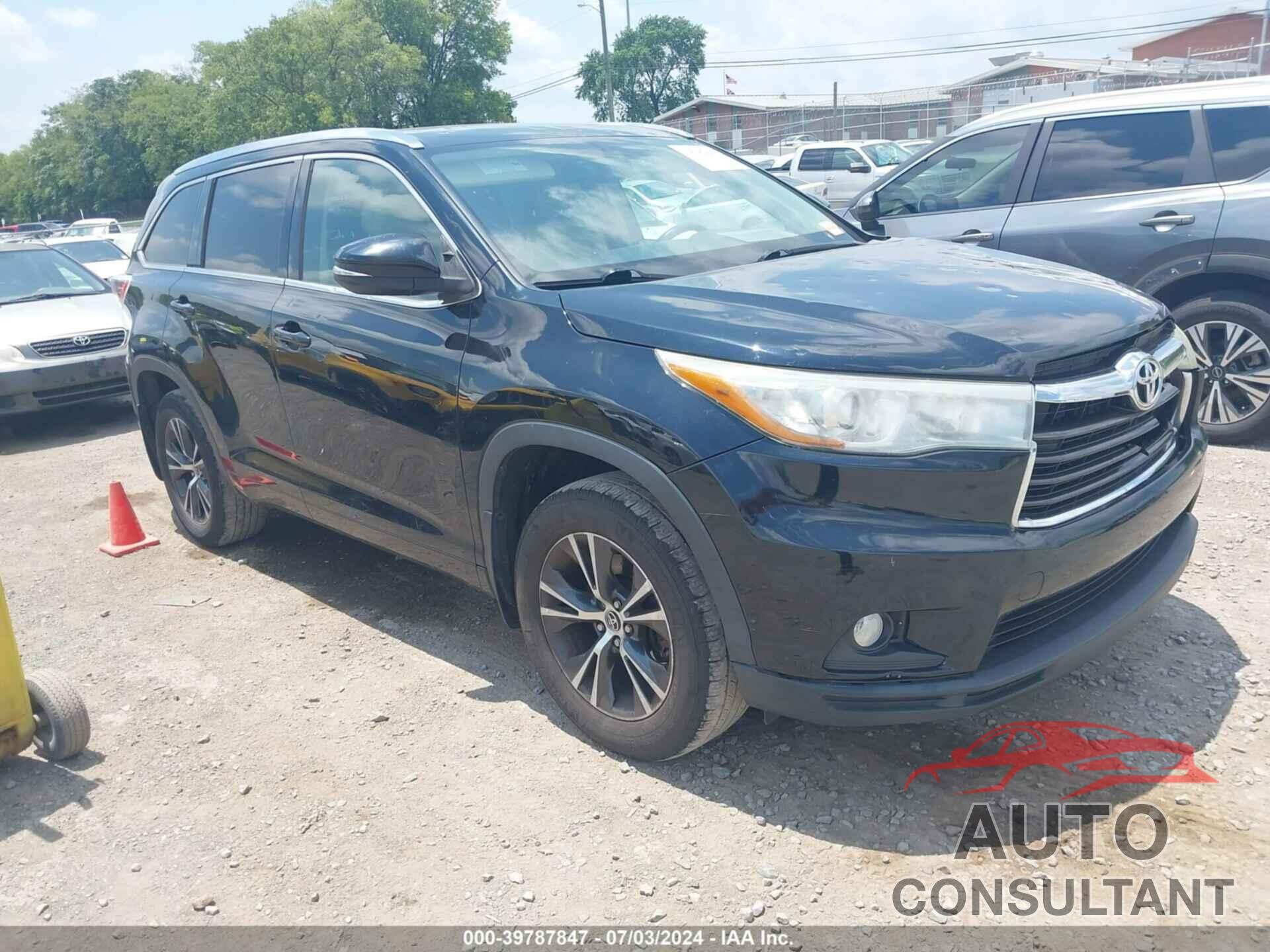 TOYOTA HIGHLANDER 2016 - 5TDJKRFH7GS234949