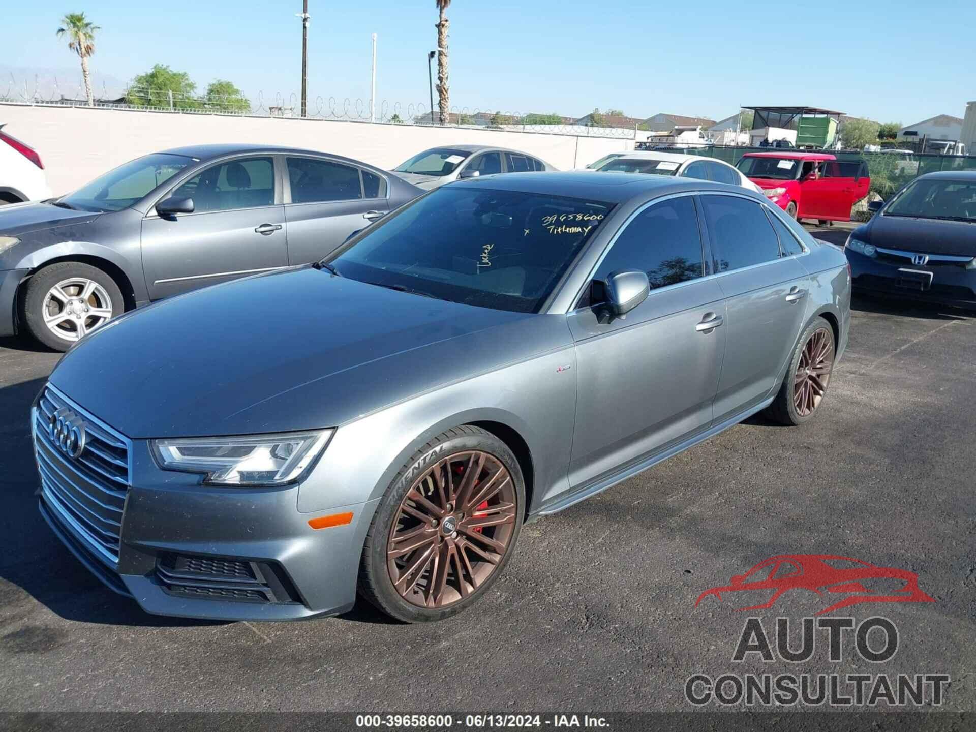 AUDI A4 2017 - WAUENAF4XHN017231