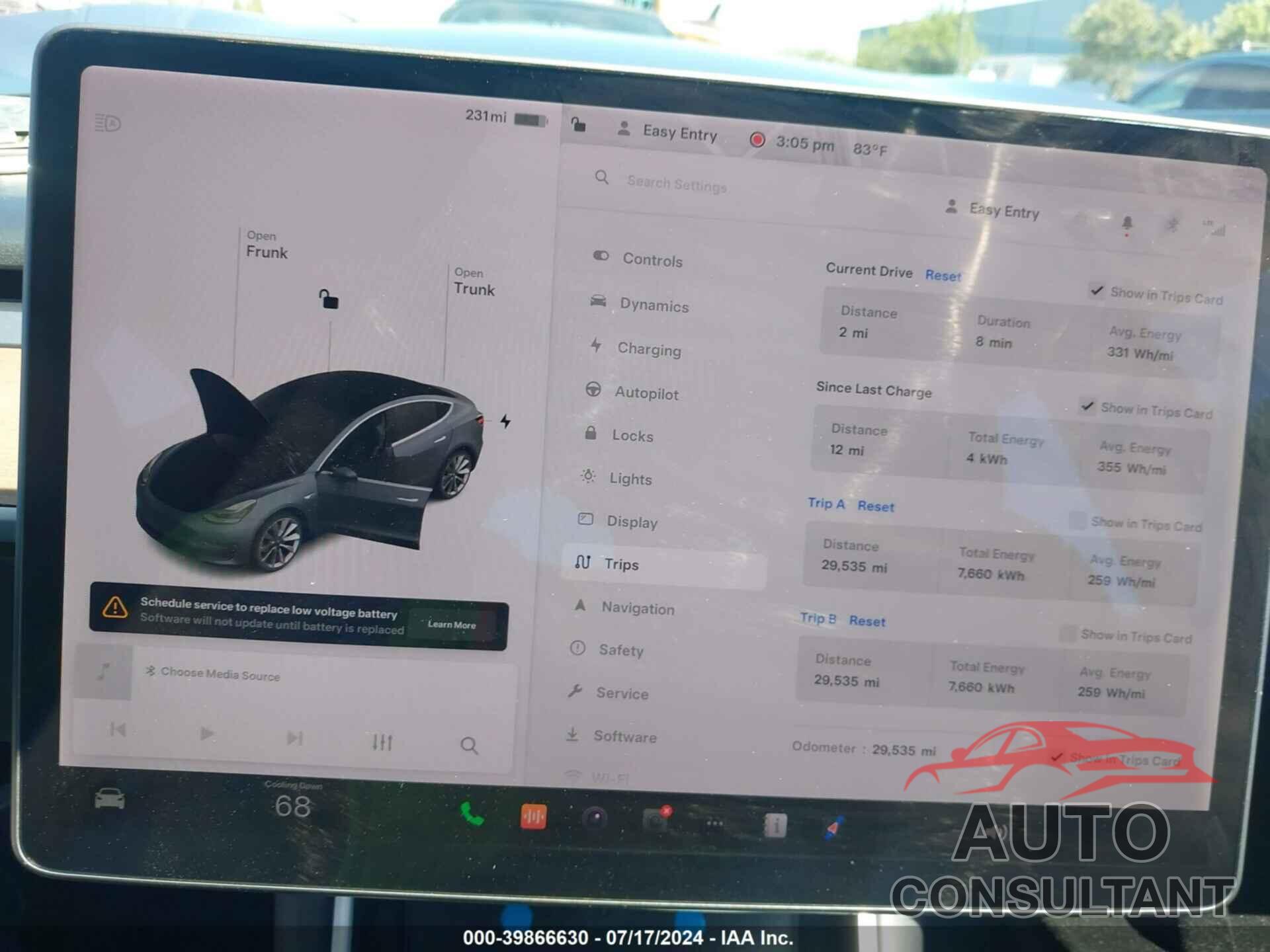 TESLA MODEL 3 2018 - 5YJ3E1EA6JF048286