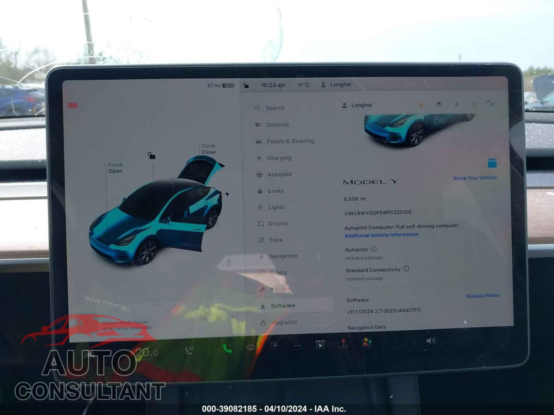 TESLA MODEL Y 2023 - LRWYGDFD8PC222100