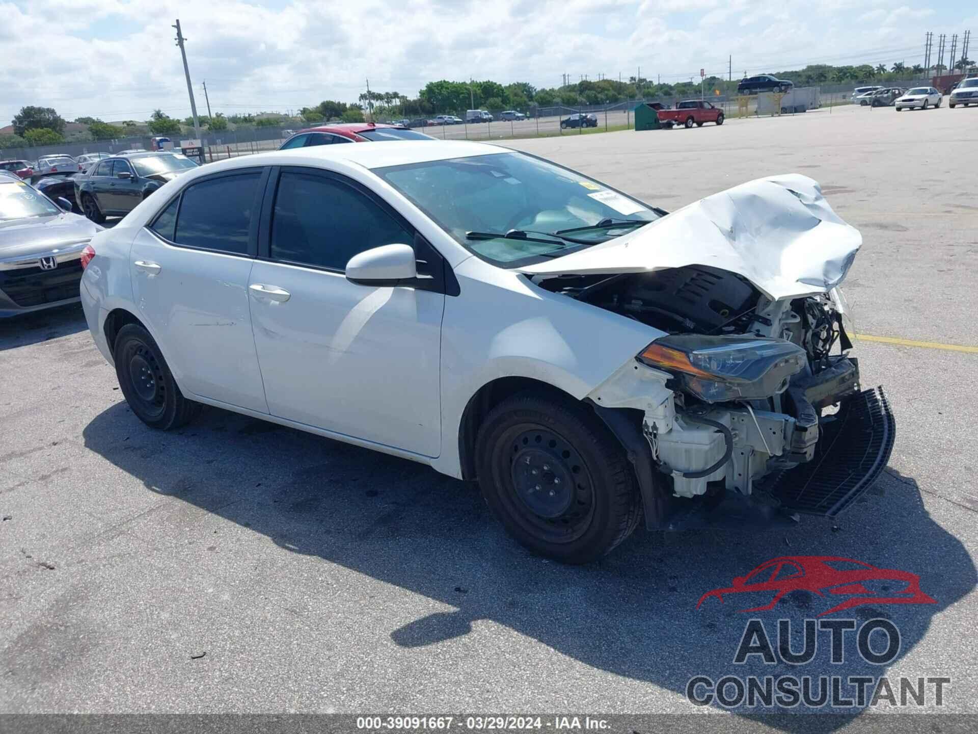 TOYOTA COROLLA 2019 - 5YFBURHE9KP878228