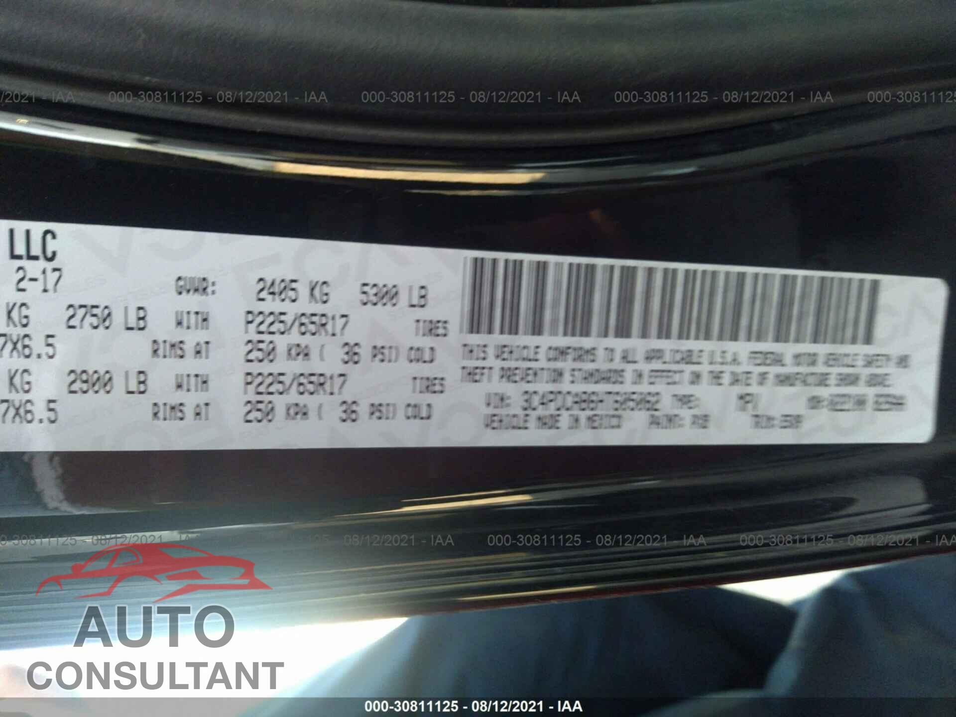DODGE JOURNEY 2017 - 3C4PDCAB6HT605062