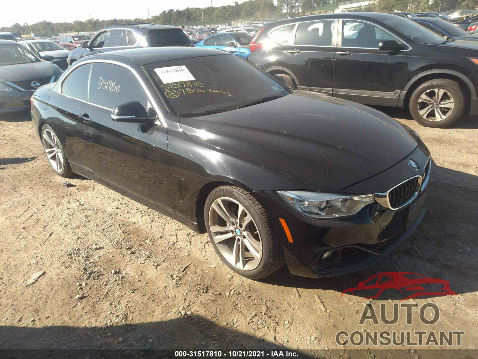 BMW 4 SERIES 2017 - WBA4U7C58H5D43594