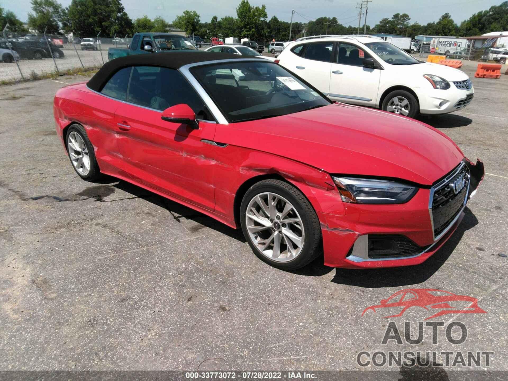AUDI A5 CABRIOLET 2022 - WAU2AGF51NN006009