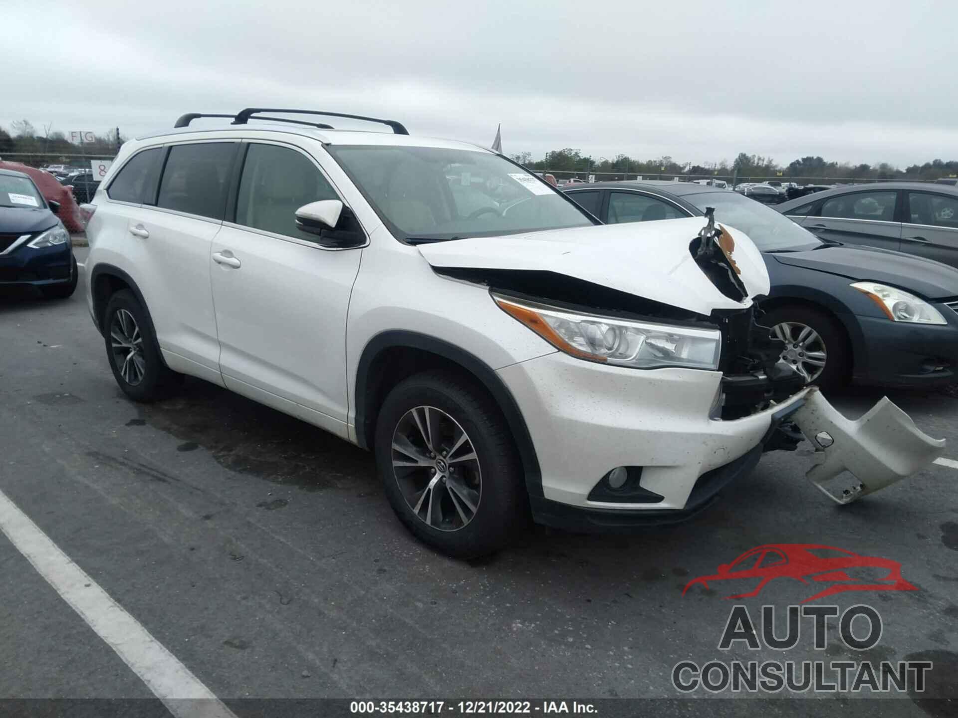 TOYOTA HIGHLANDER 2016 - 5TDKKRFH9GS131195