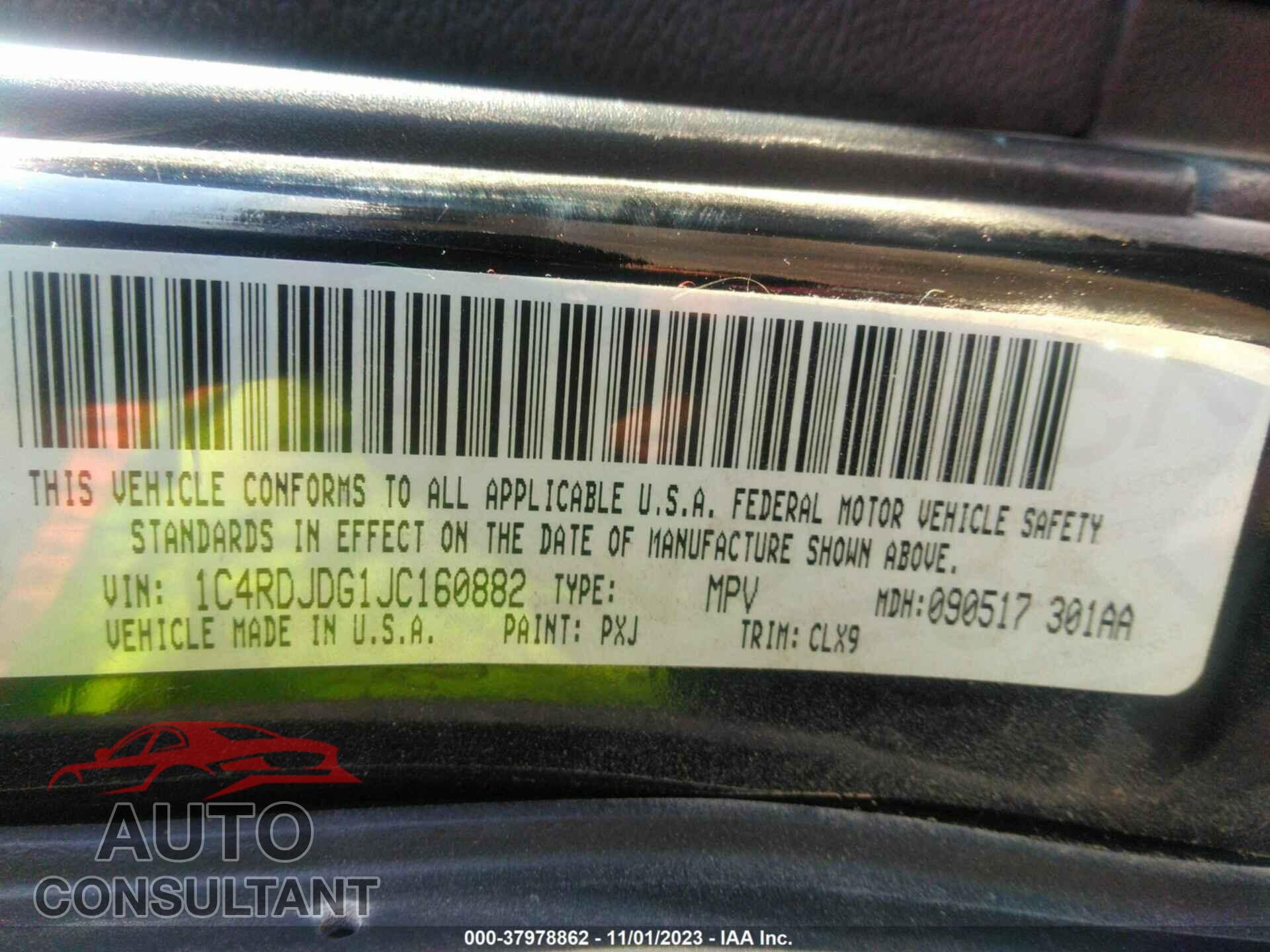 DODGE DURANGO 2018 - 1C4RDJDG1JC160882