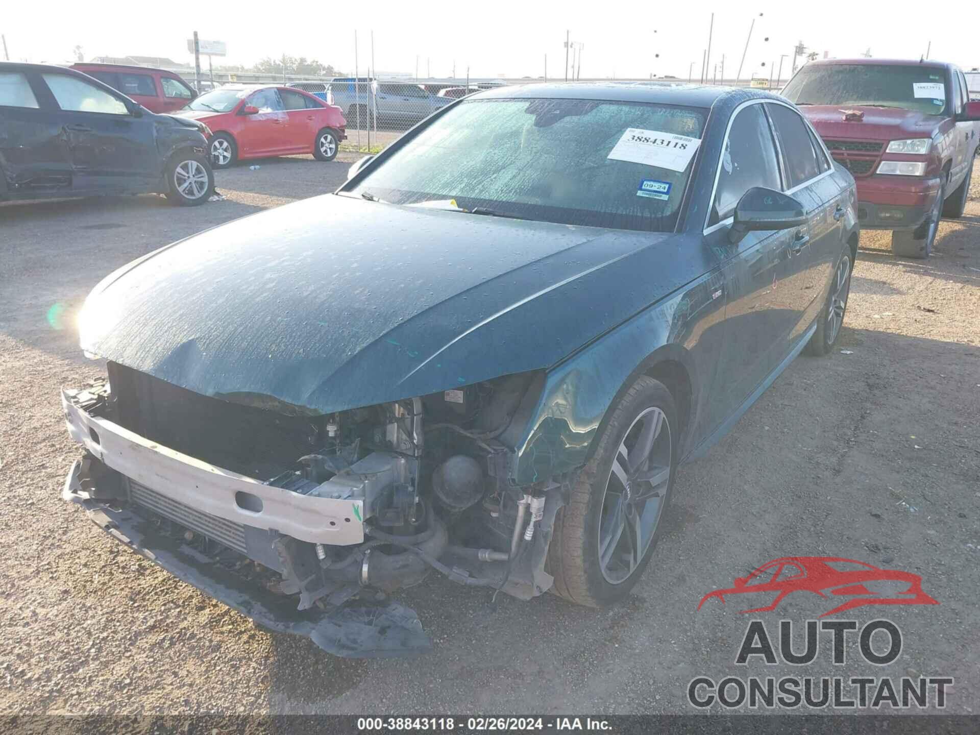 AUDI A4 2017 - WAUENAF44HN028645