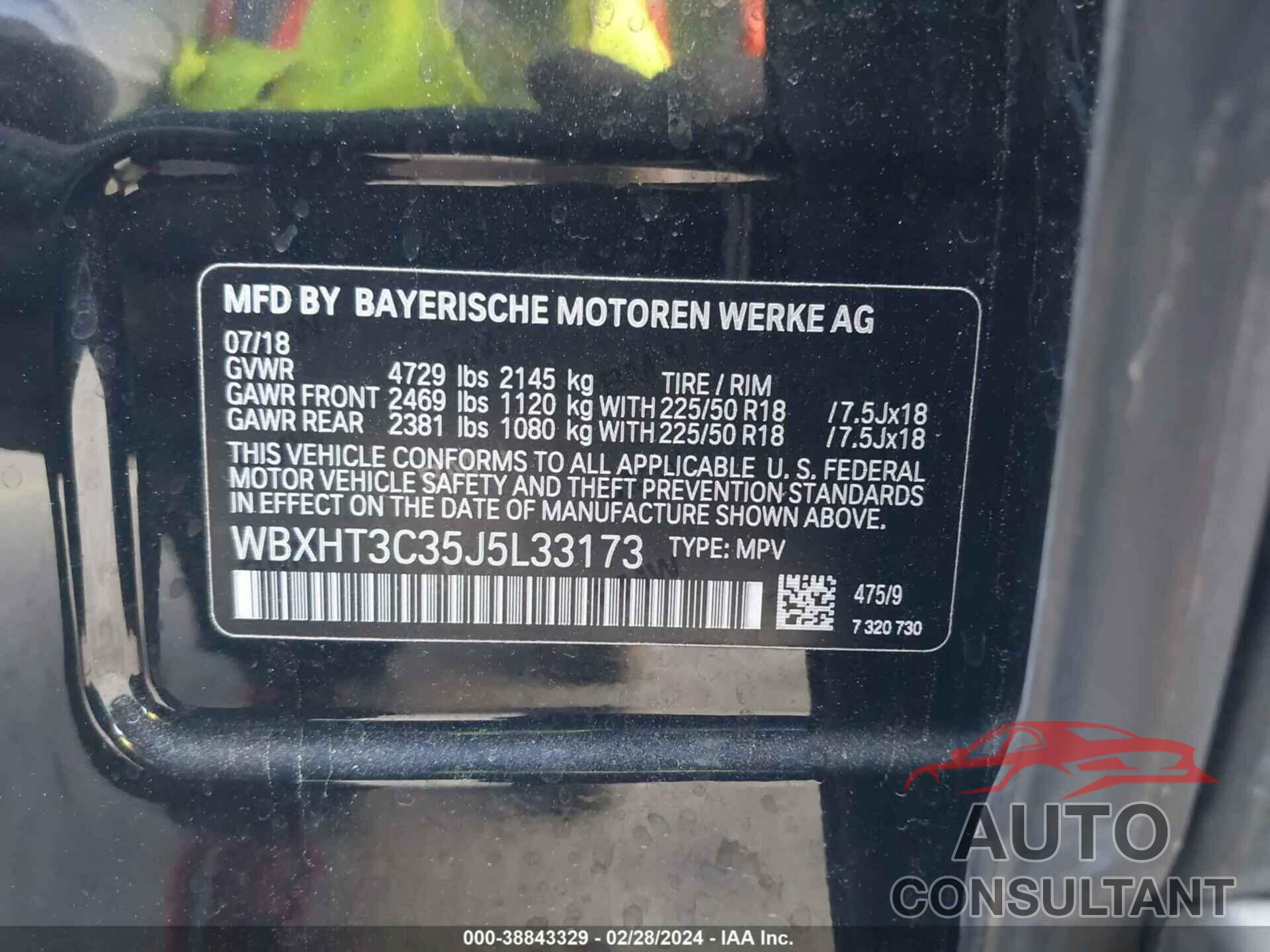 BMW X1 2018 - WBXHT3C35J5L33173