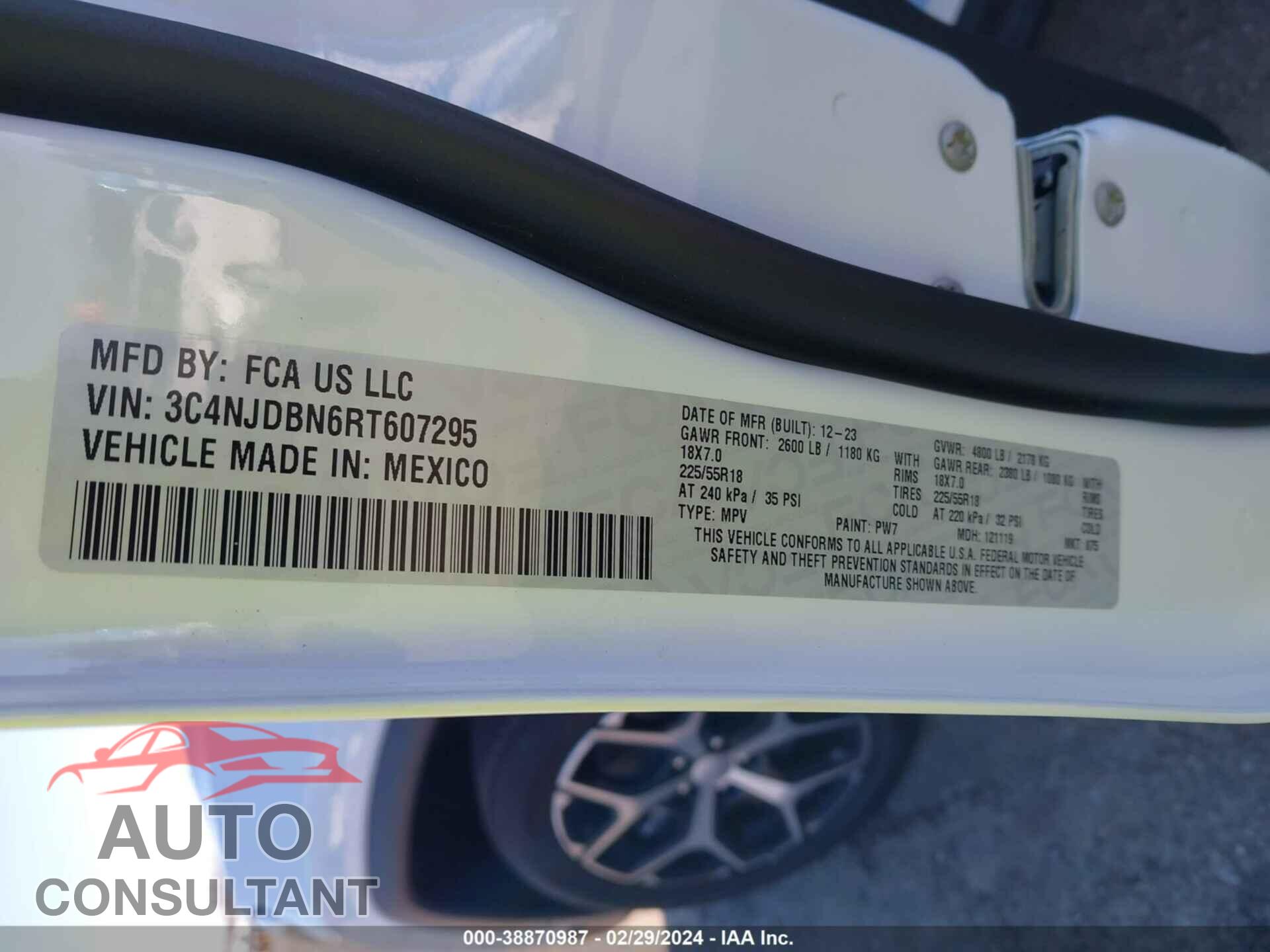JEEP COMPASS 2024 - 3C4NJDBN6RT607295