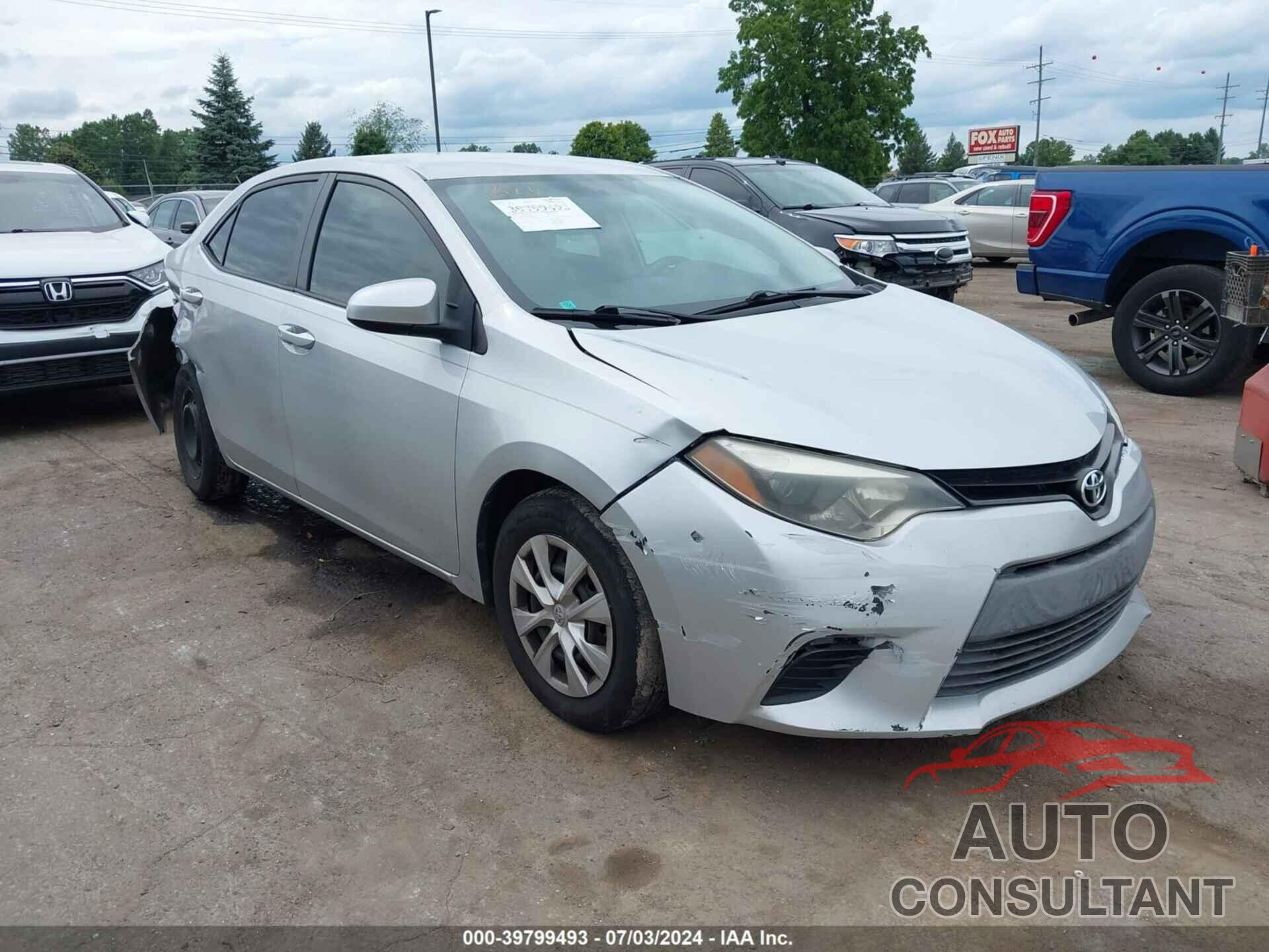 TOYOTA COROLLA 2016 - 2T1BURHE7GC549129