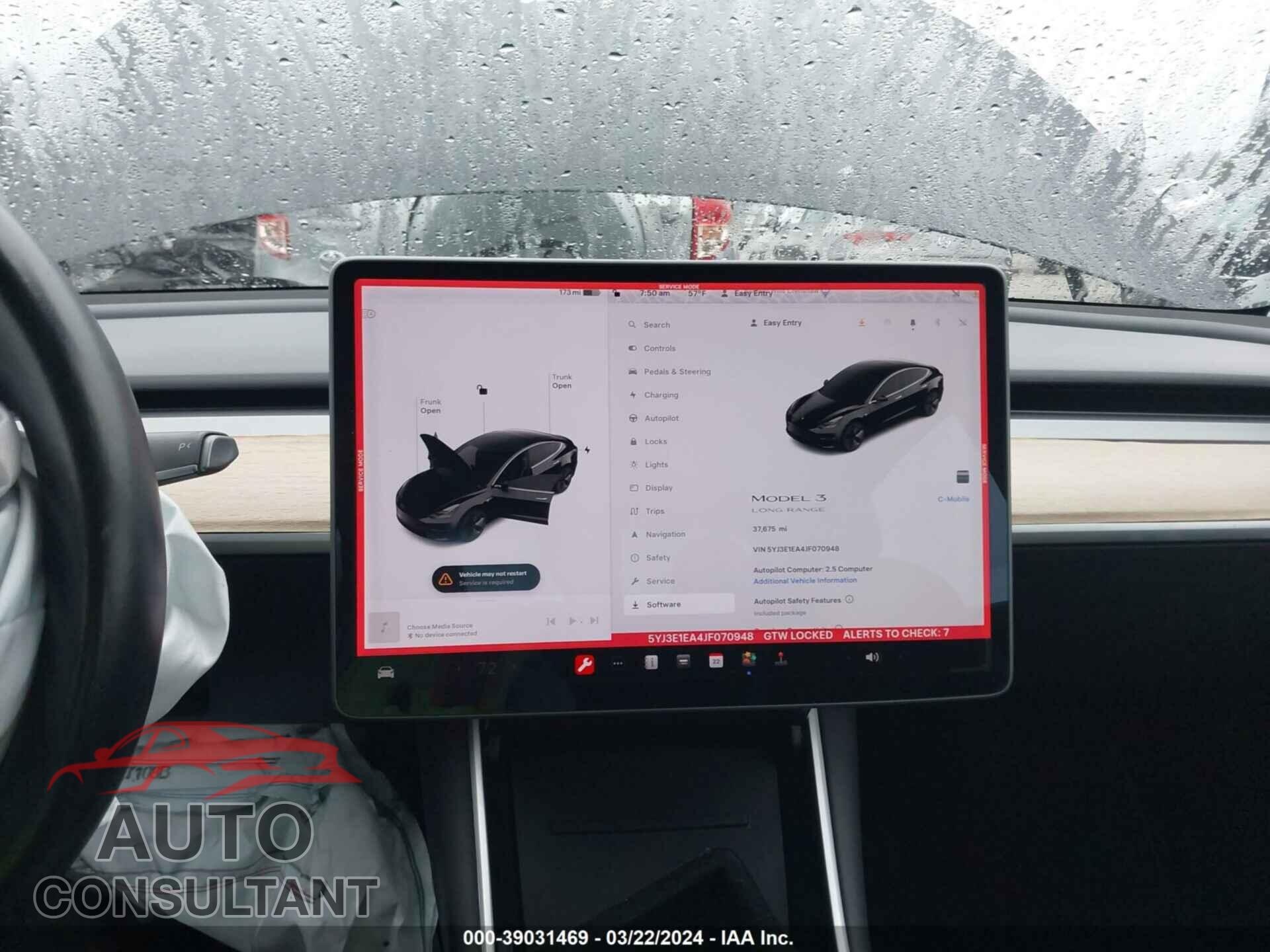 TESLA MODEL 3 2018 - 5YJ3E1EA4JF070948