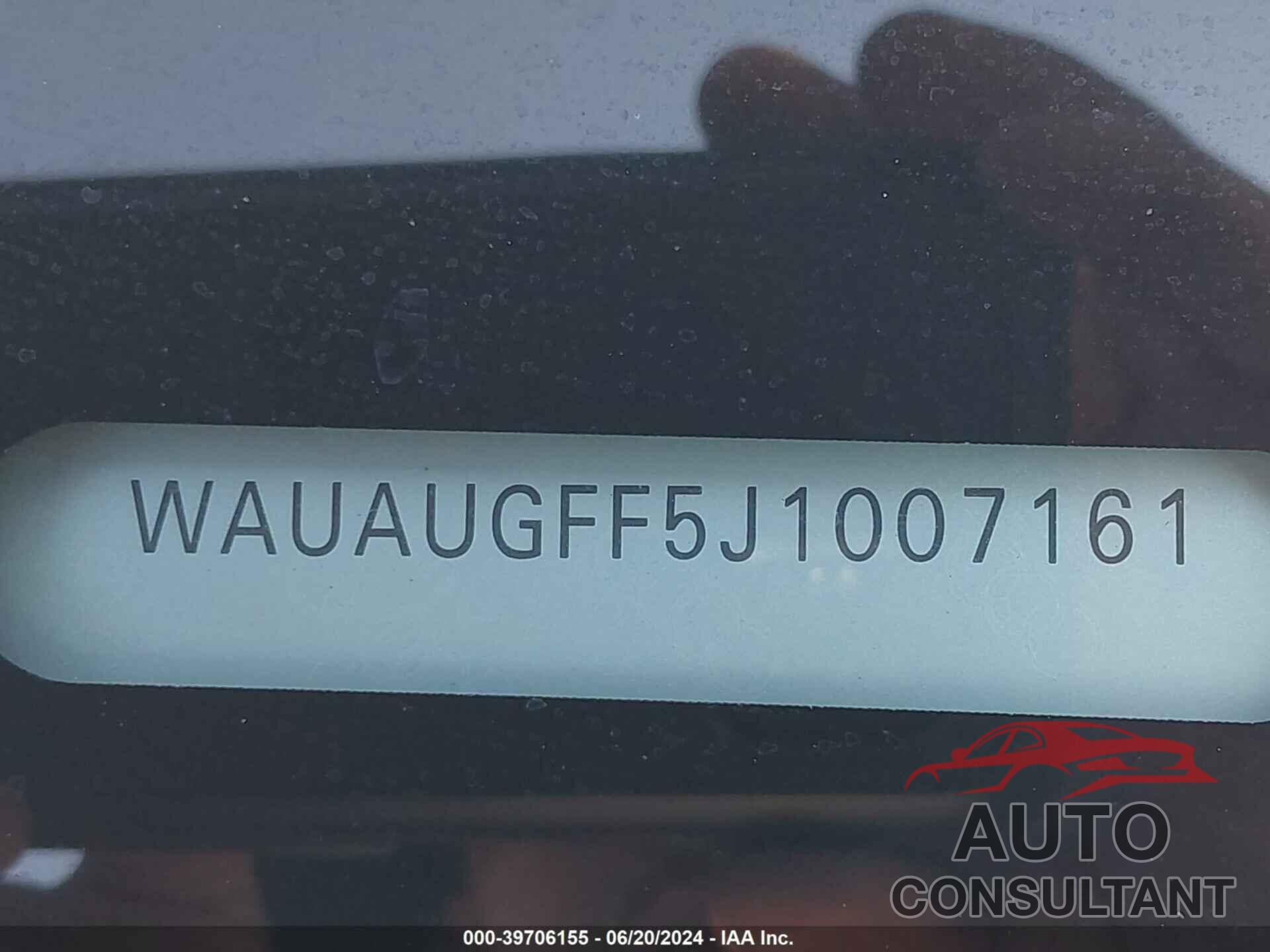 AUDI A3 2018 - WAUAUGFF5J1007161