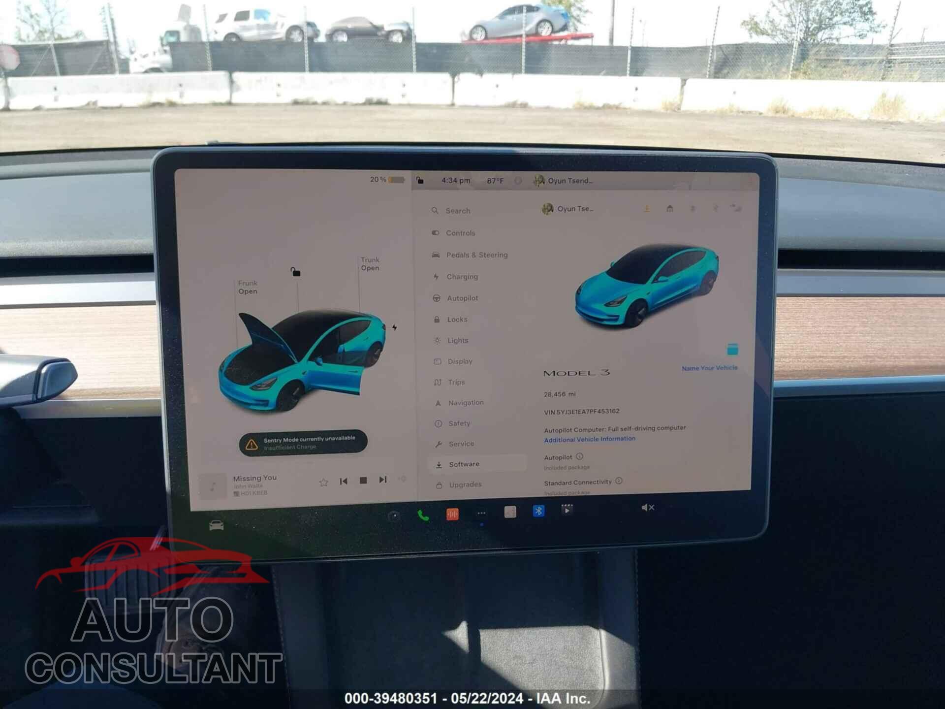 TESLA MODEL 3 2023 - 5YJ3E1EA7PF453162