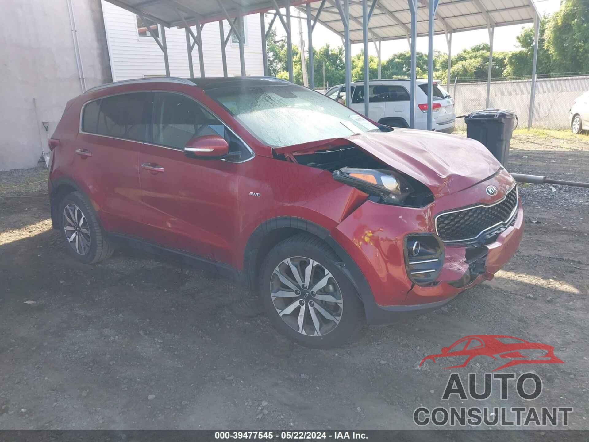 KIA SPORTAGE 2017 - KNDPNCAC9H7298674