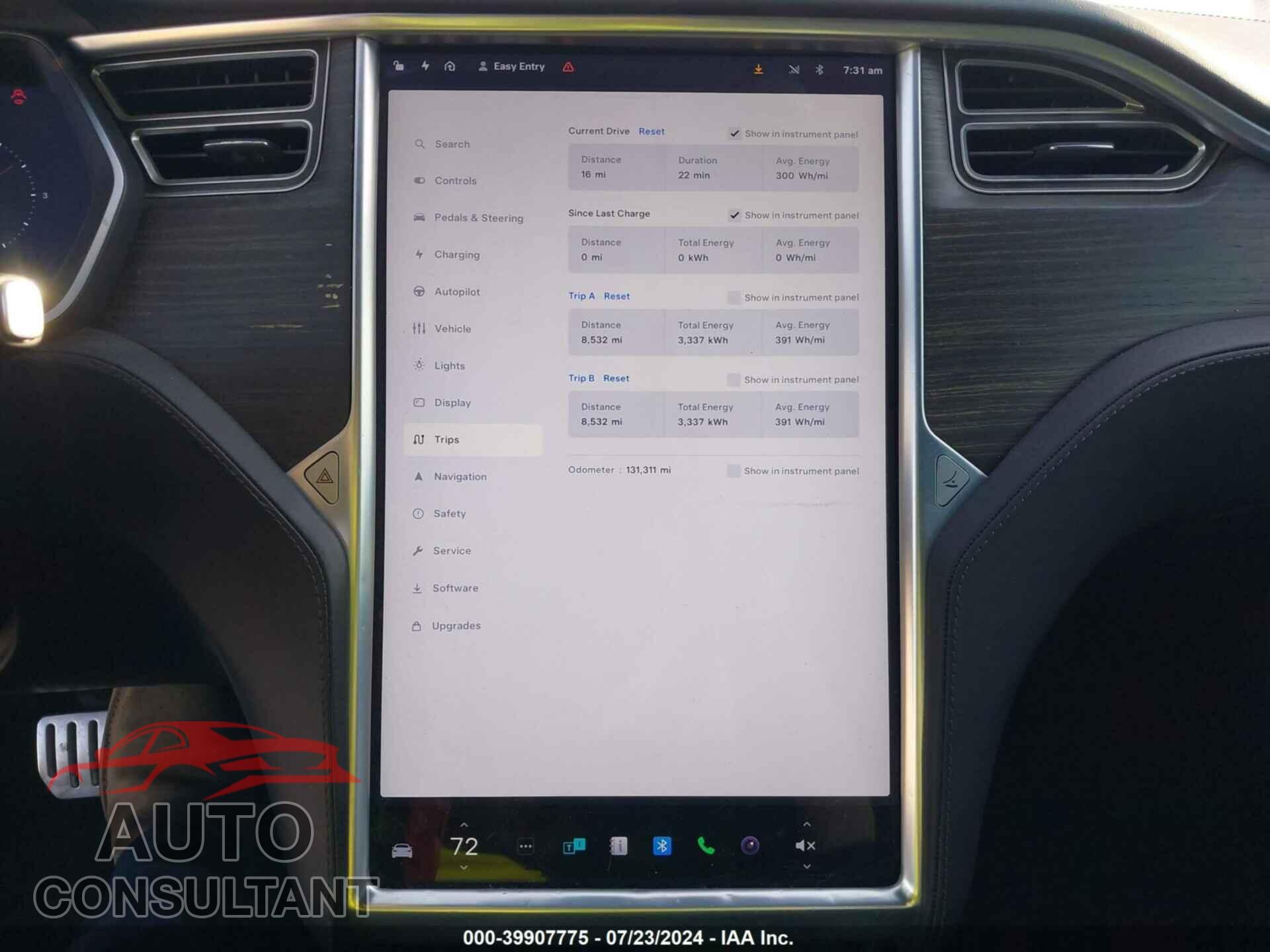TESLA MODEL S 2016 - 5YJSA1E4XGF154184