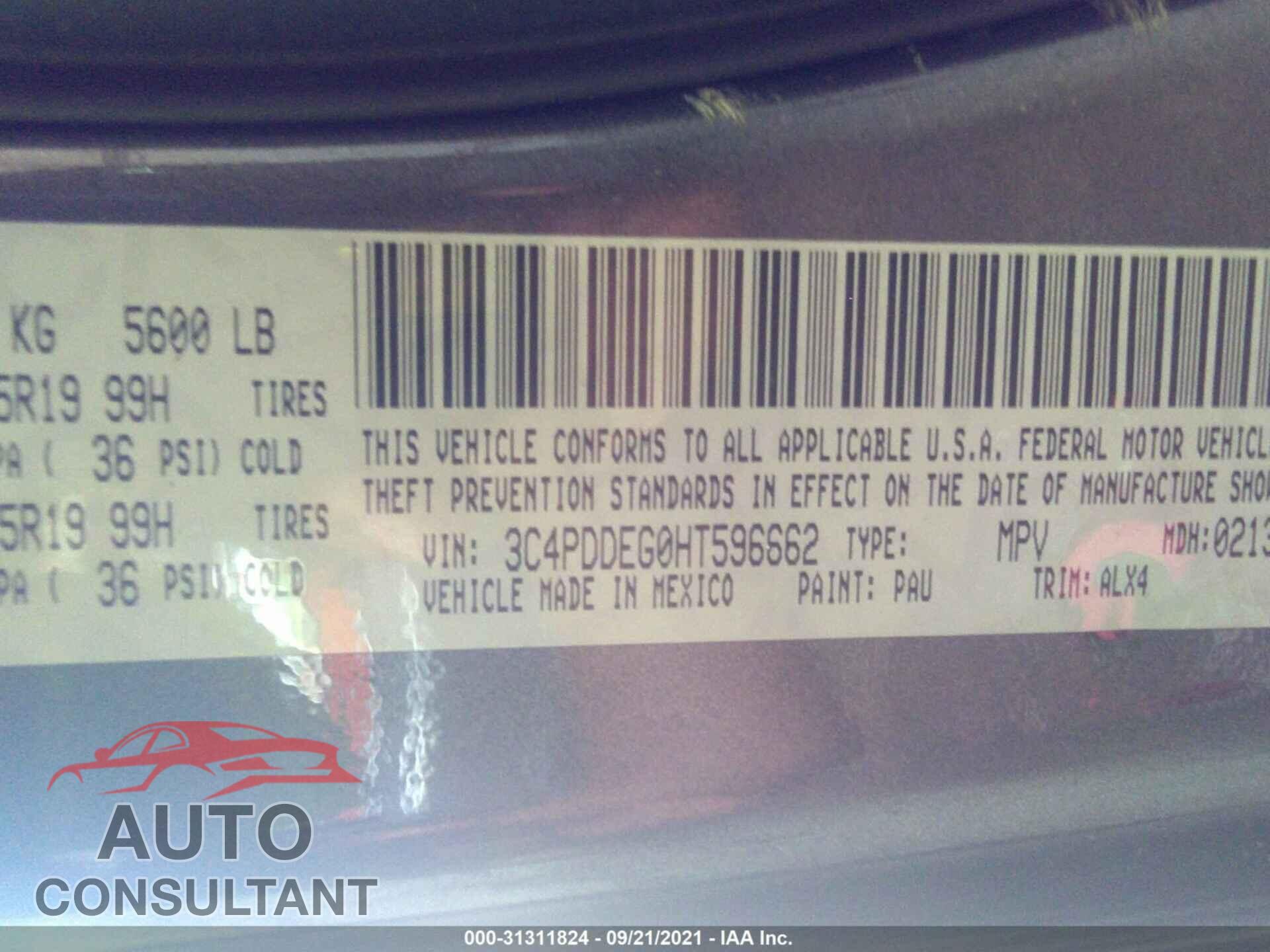 DODGE JOURNEY 2017 - 3C4PDDEG0HT596662