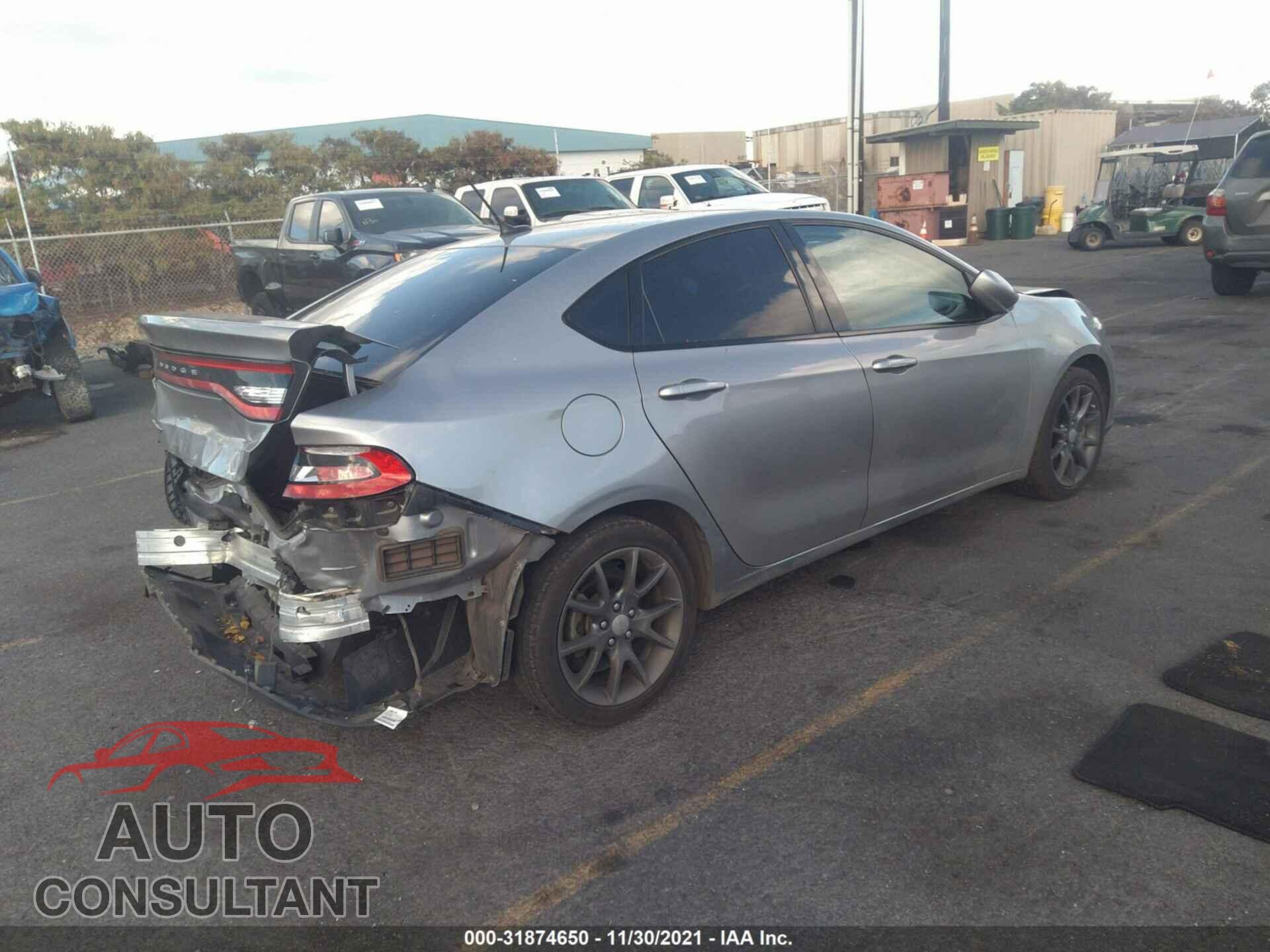 DODGE DART 2016 - 1C3CDFAA4GD656771