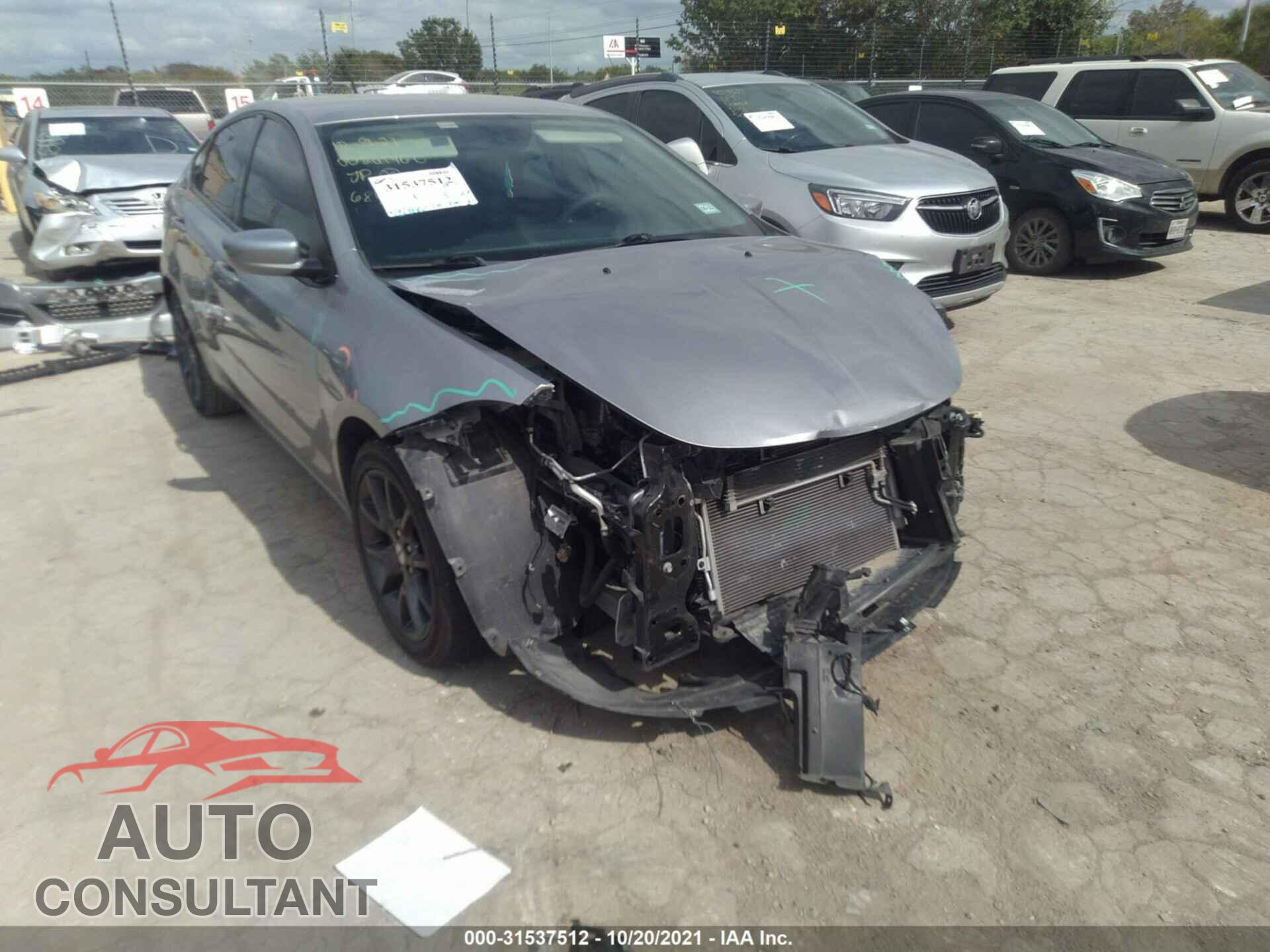 DODGE DART 2016 - 1C3CDFAA9GD684582