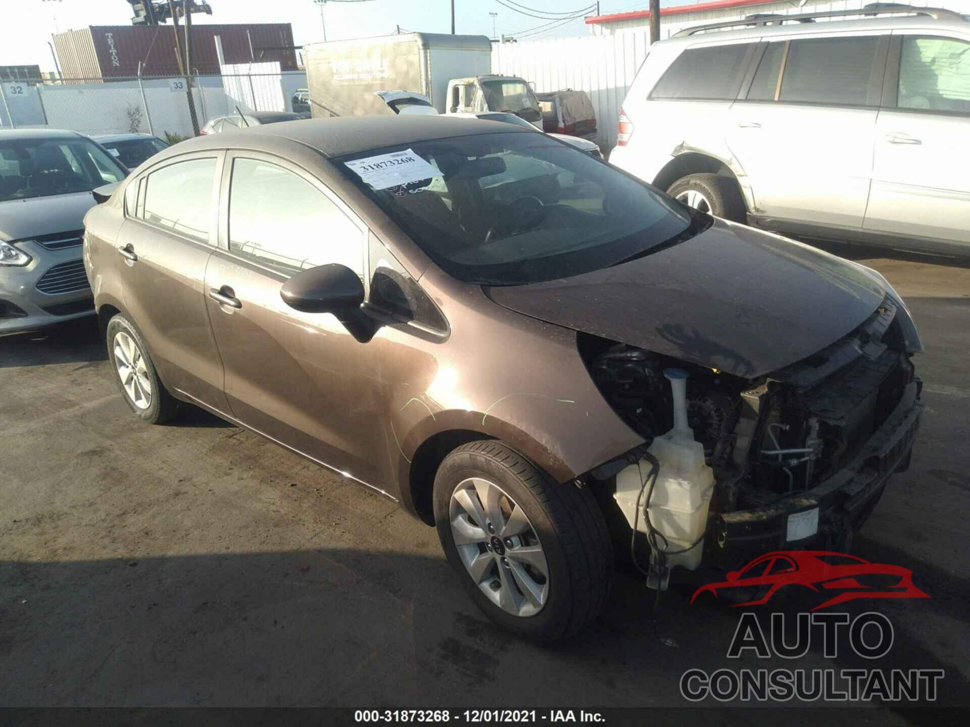 KIA RIO 2016 - KNADN4A33G6565589
