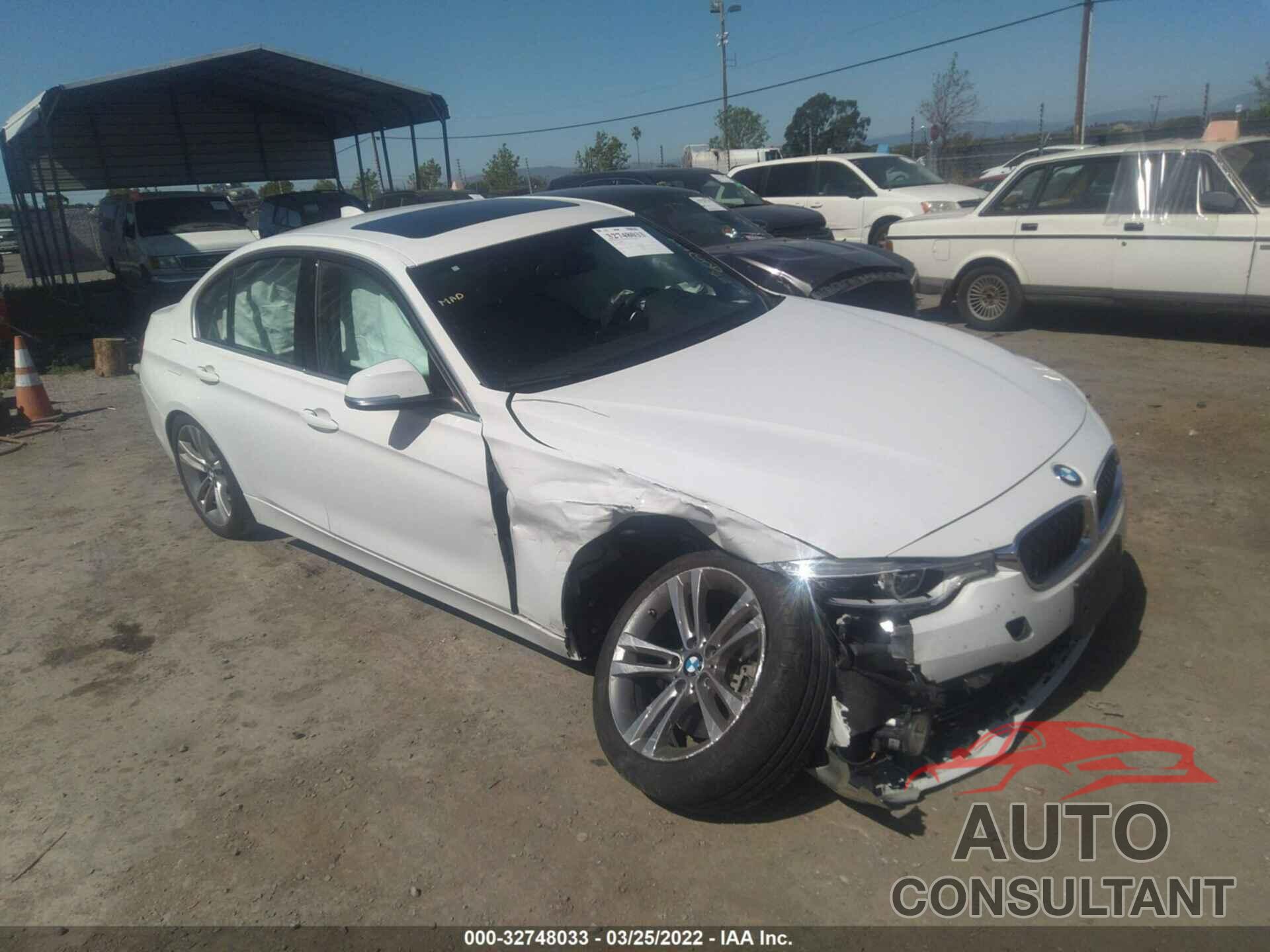 BMW 3 SERIES 2018 - WBA8B9G56JNV11359