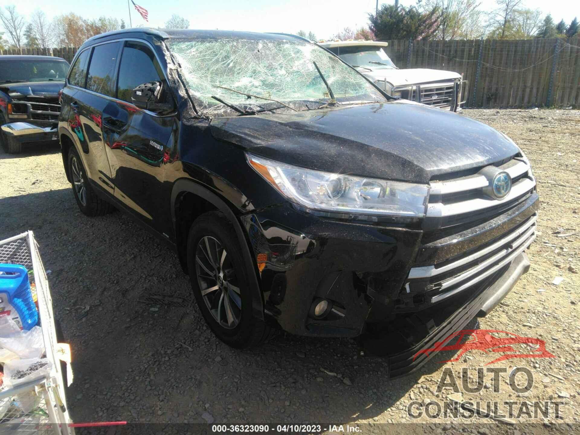TOYOTA HIGHLANDER 2019 - 5TDJGRFH2KS058600