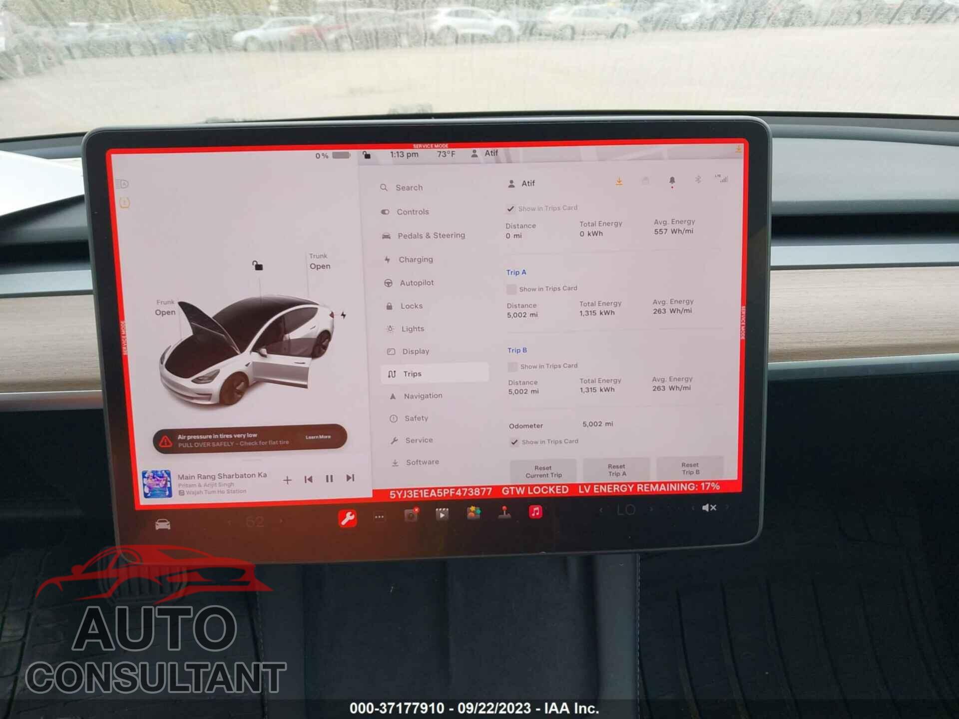 TESLA MODEL 3 2023 - 5YJ3E1EA5PF473877
