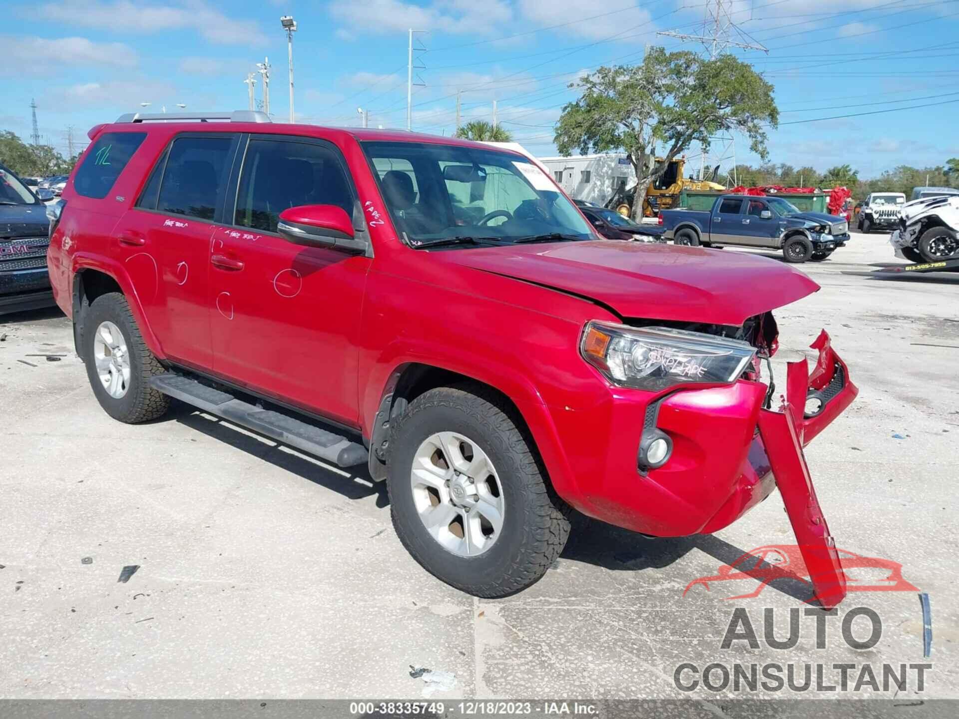 TOYOTA 4RUNNER 2016 - JTEZU5JR9G5111998