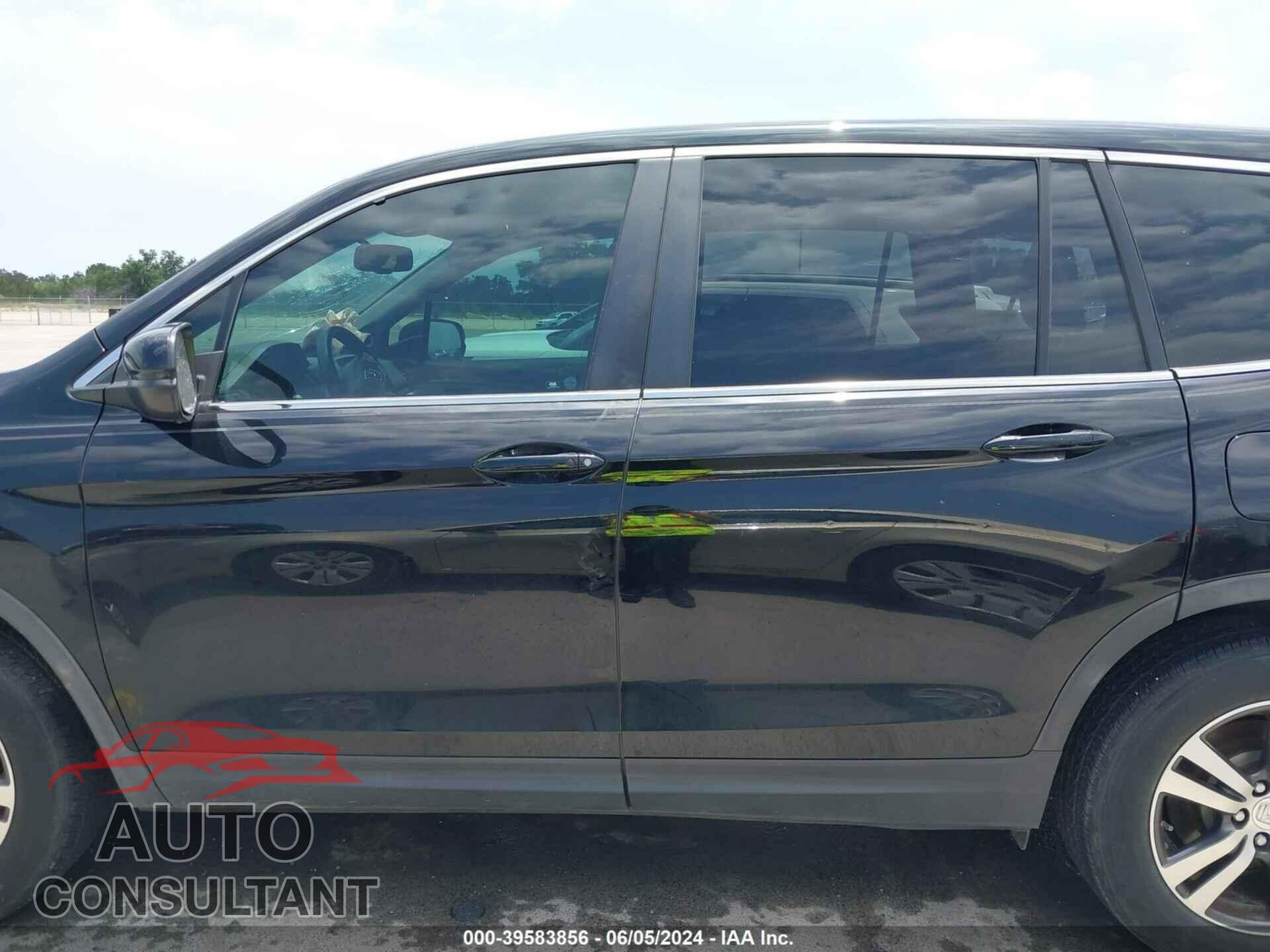 HONDA PILOT 2017 - 5FNYF5H53HB048202
