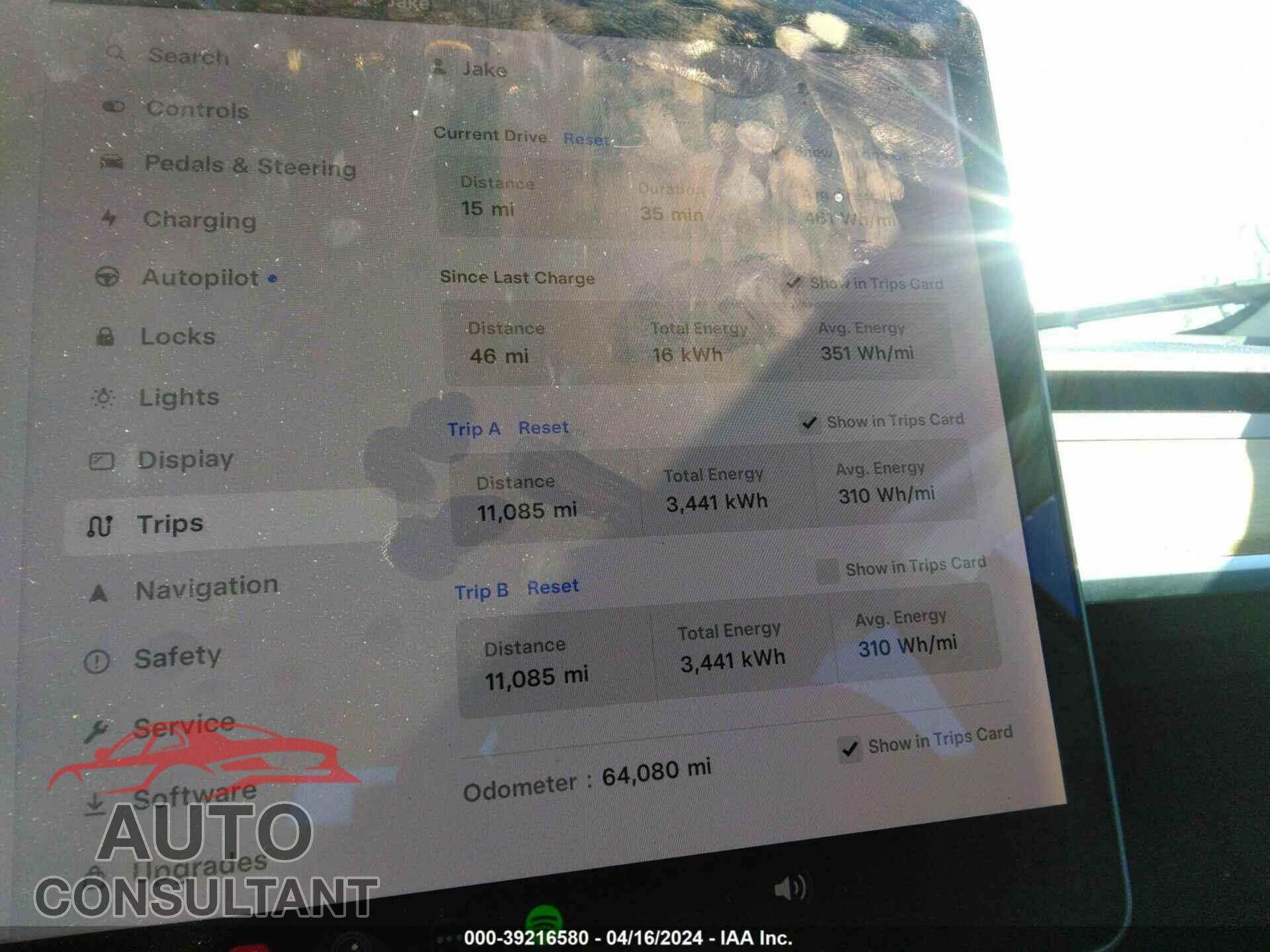 TESLA MODEL 3 2019 - 5YJ3E1EB8KF433424
