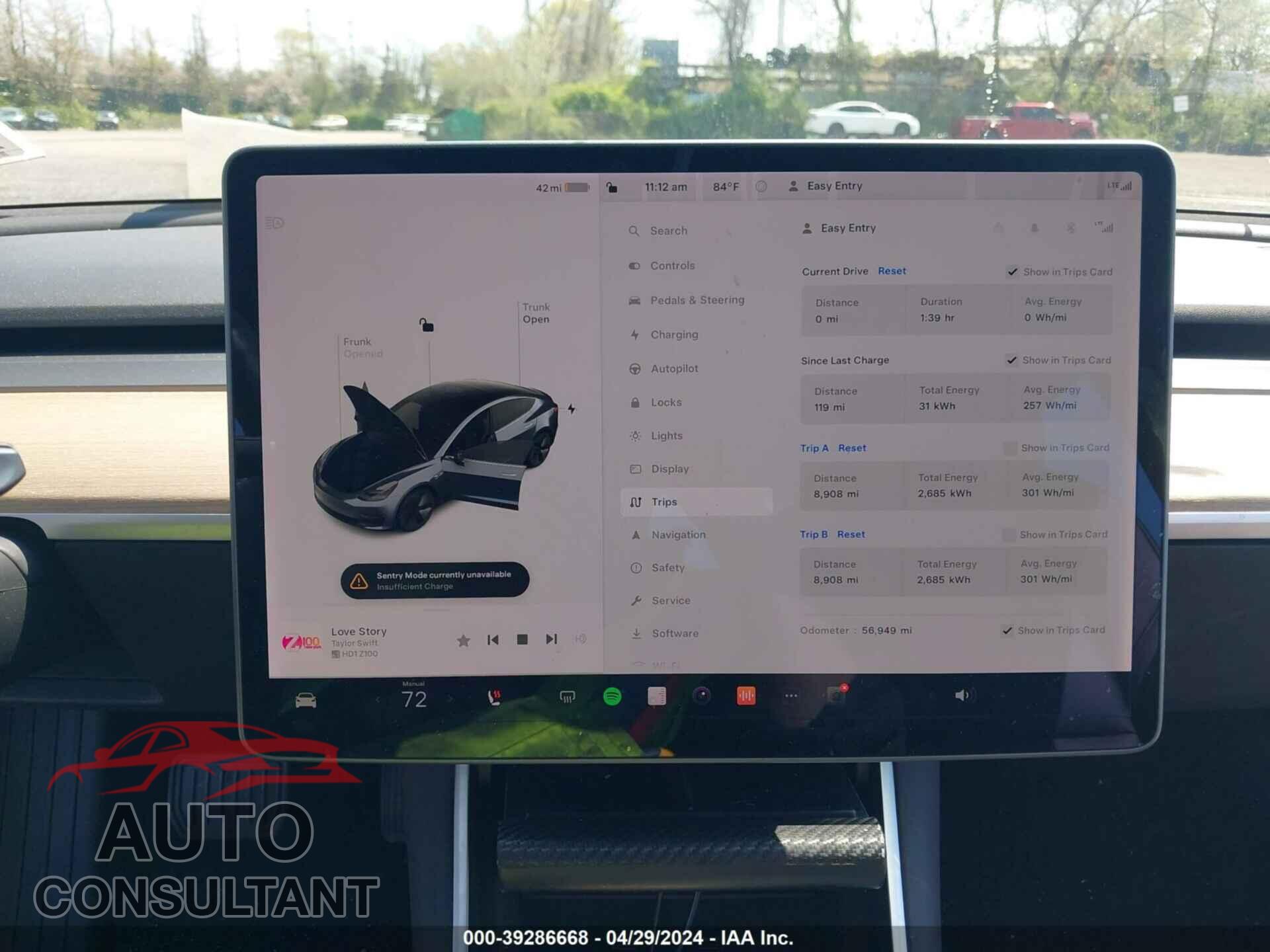 TESLA MODEL 3 2019 - 5YJ3E1EB6KF453087