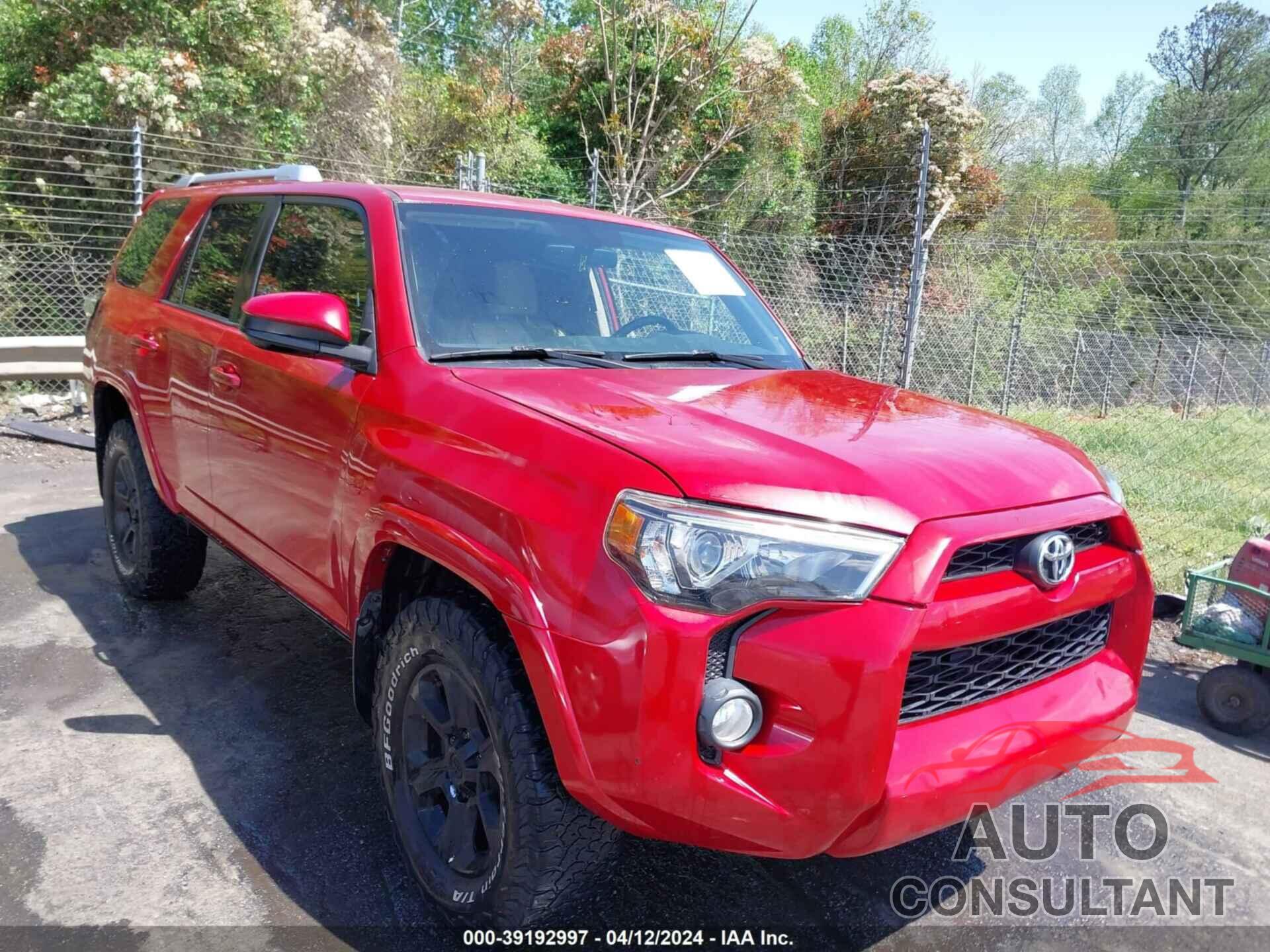 TOYOTA 4RUNNER 2016 - JTEZU5JR6G5139287