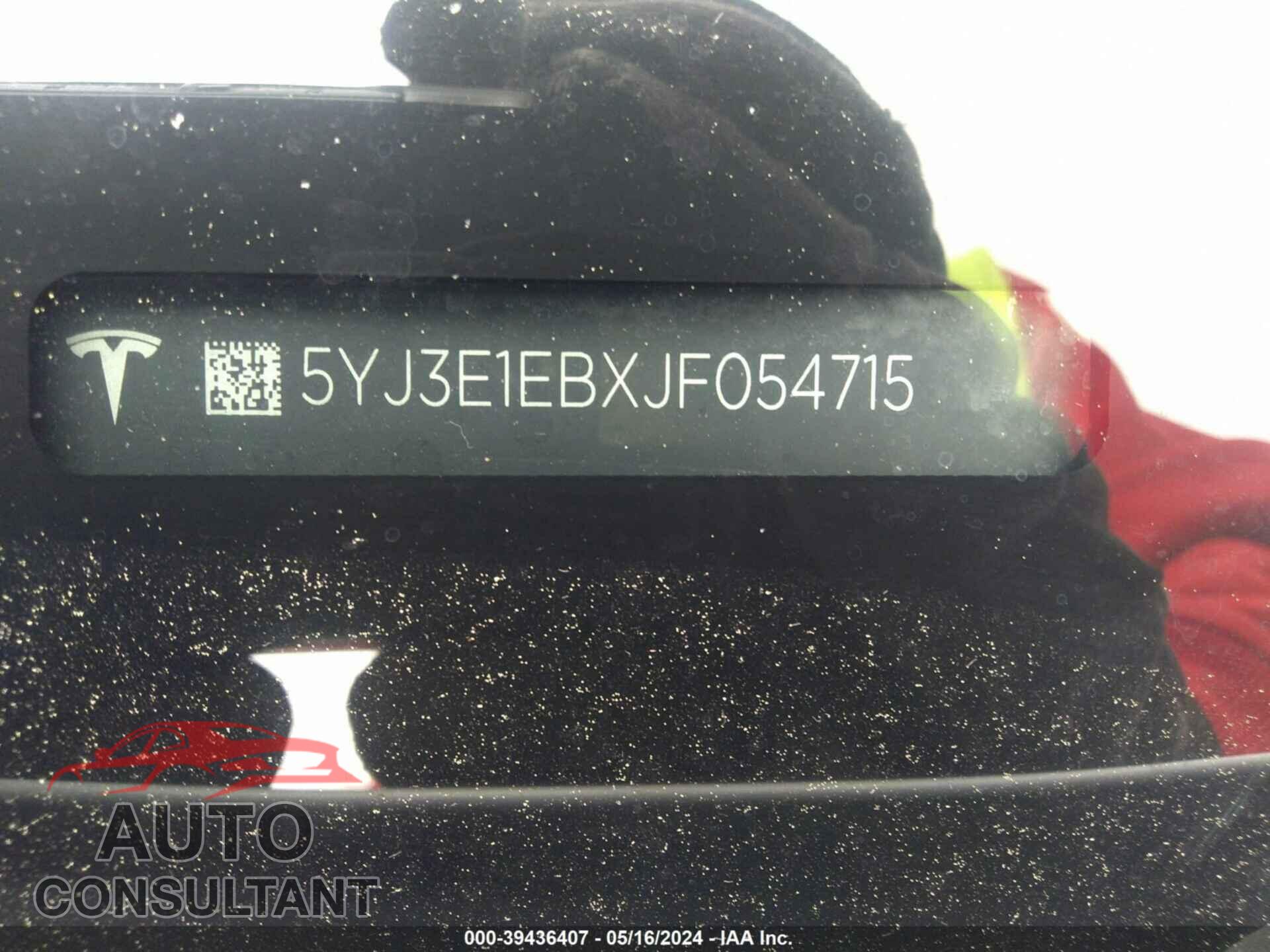 TESLA MODEL 3 2018 - 5YJ3E1EBXJF054715